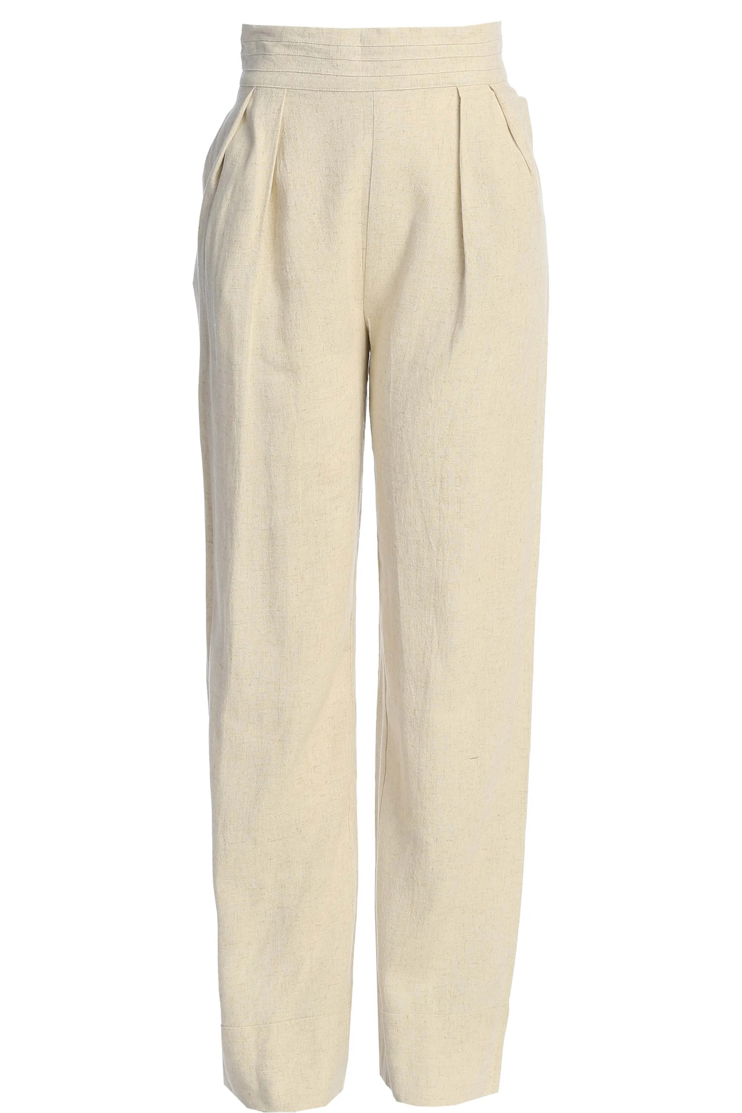 Natural Villa Views Linen Trousers