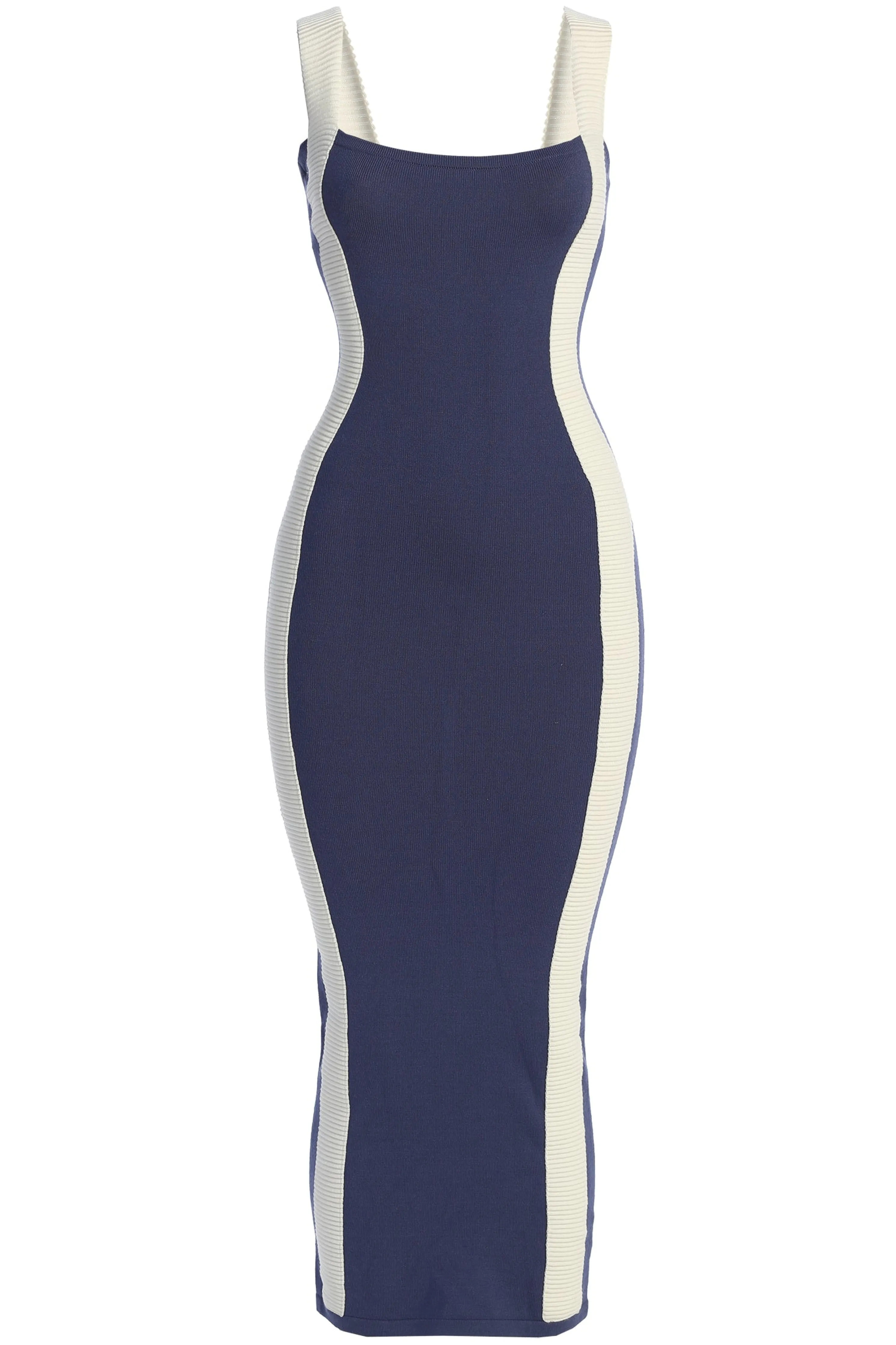 Navy Donna Knit Midi Dress