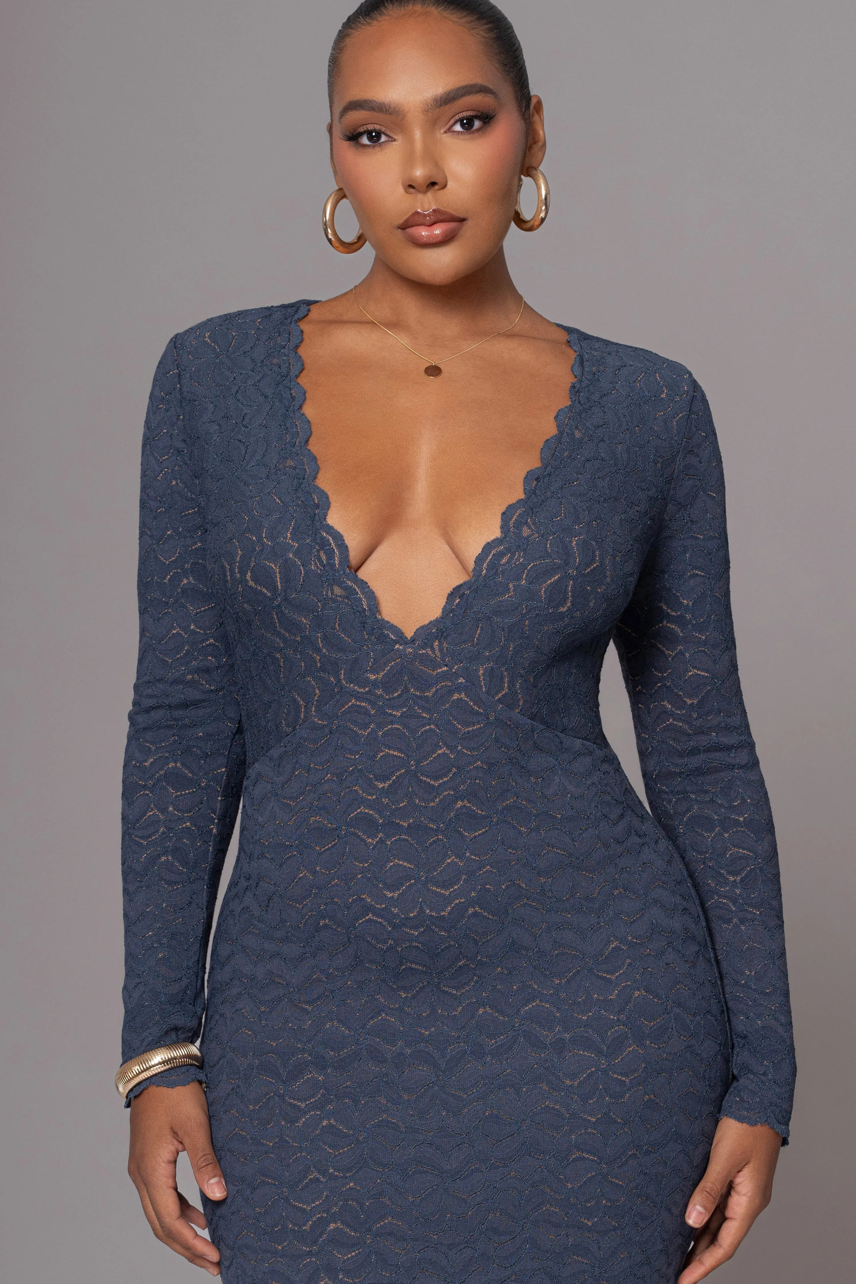 Navy Reunited Maxi Dress