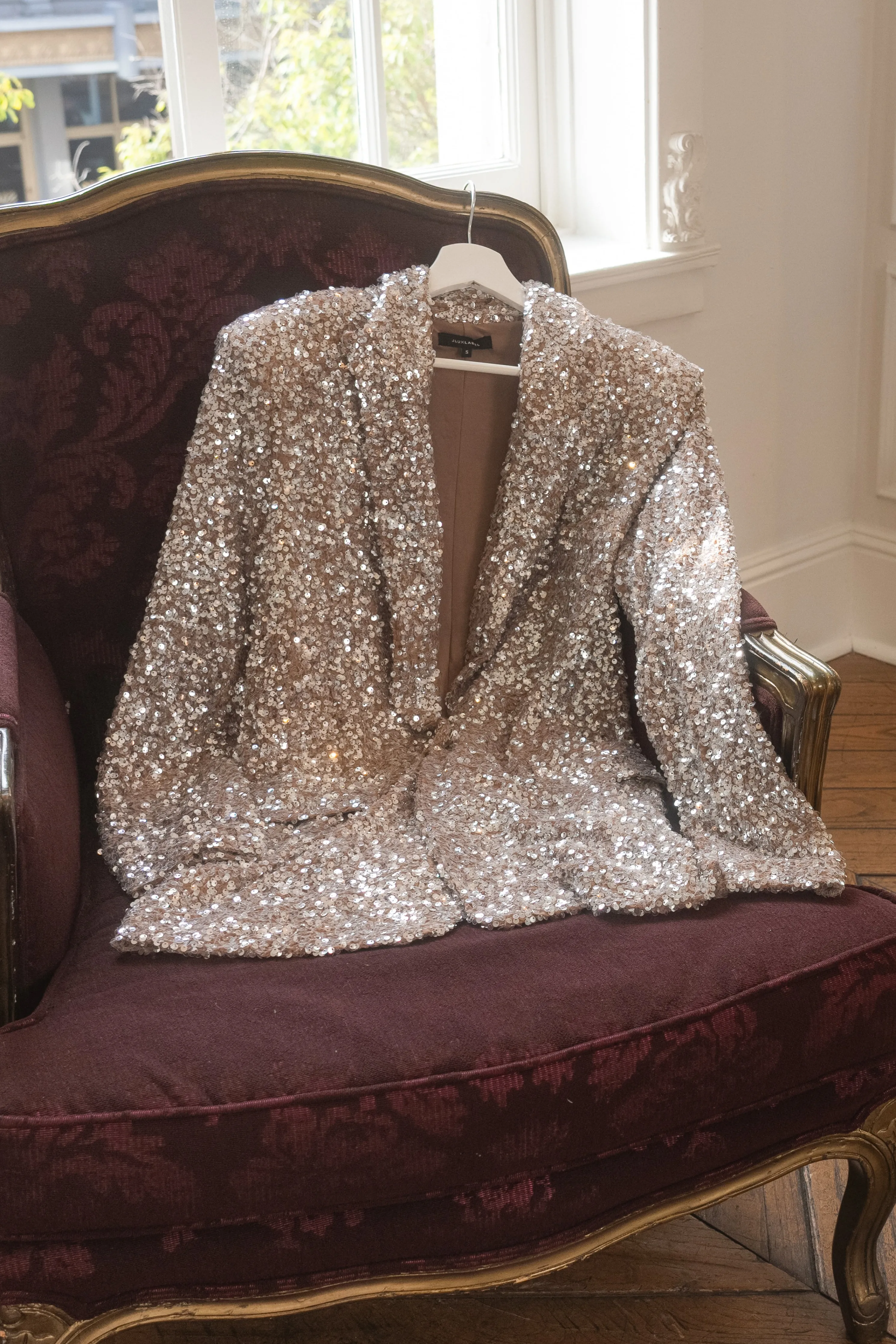 Nixie Sequin Oversized Blazer