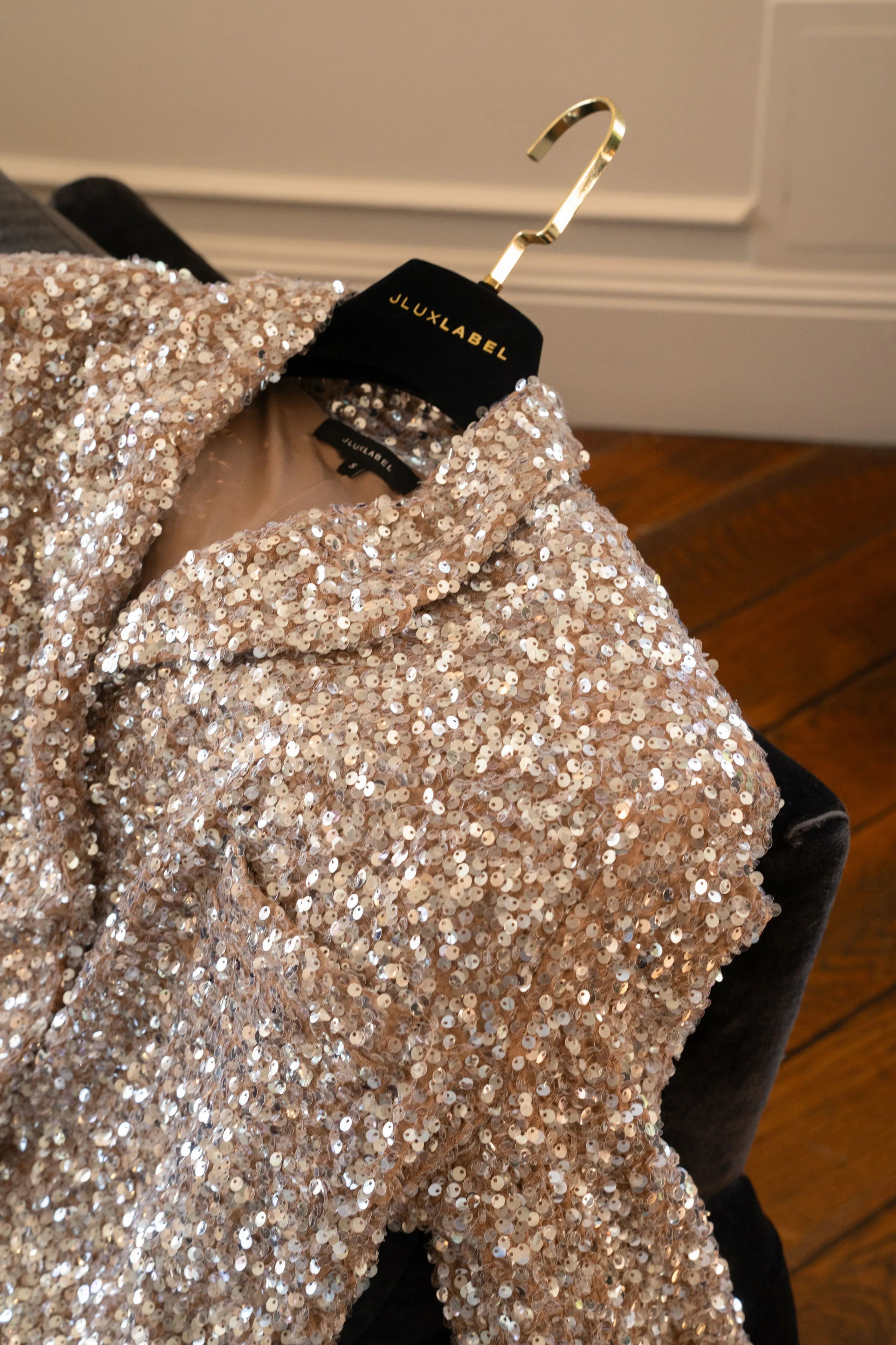 Nixie Sequin Oversized Blazer