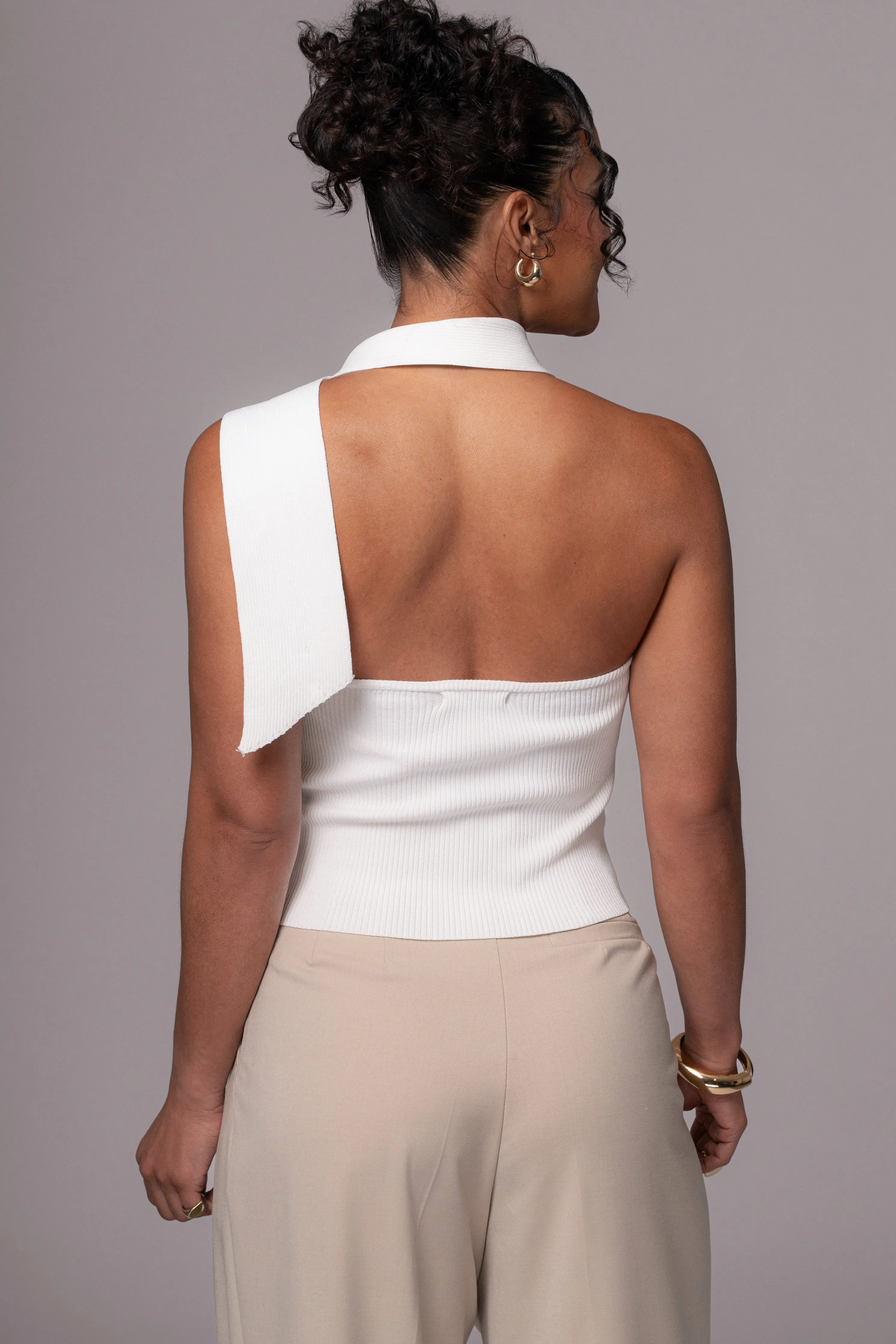 Off White Anderson Ribbed Top