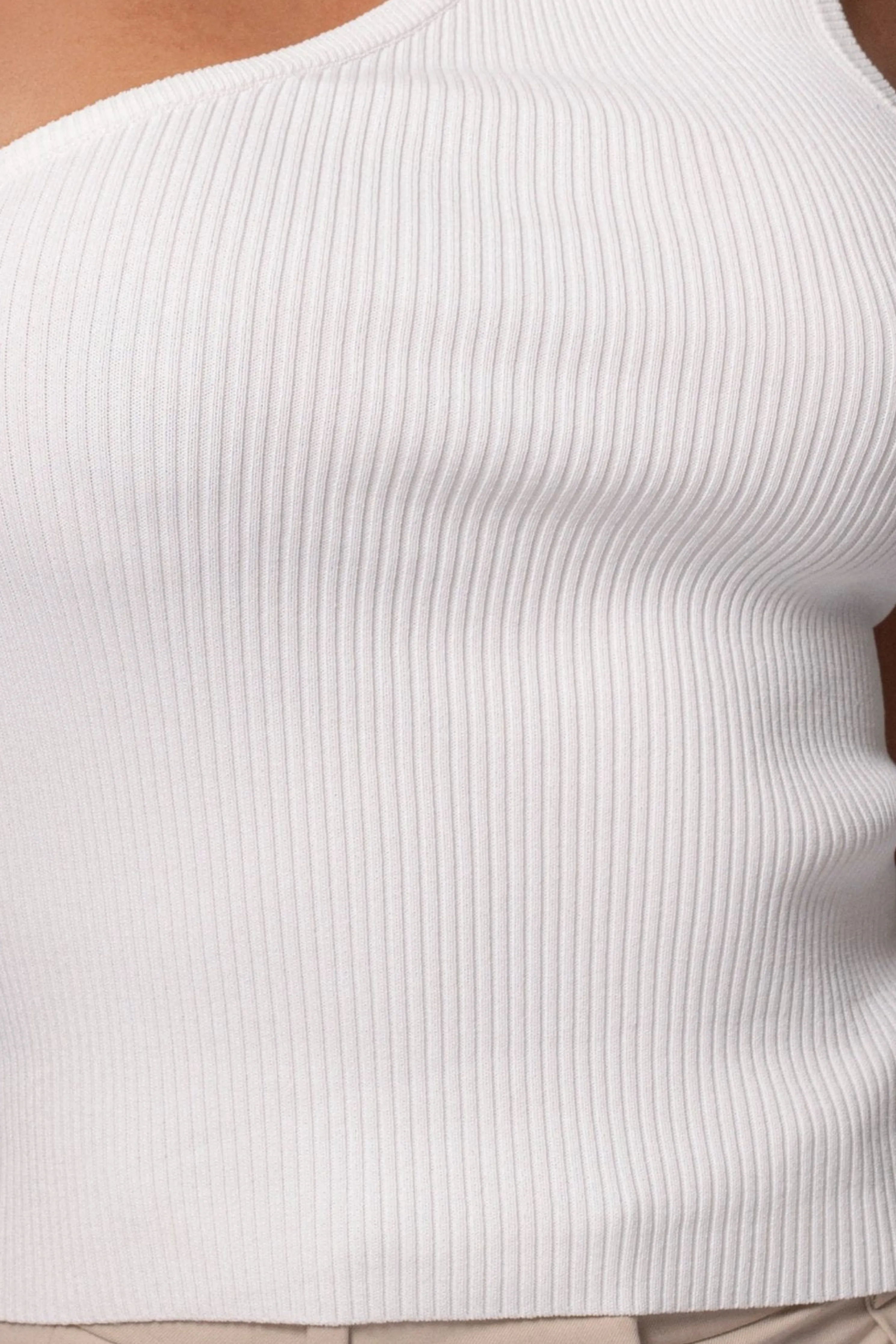 Off White Anderson Ribbed Top
