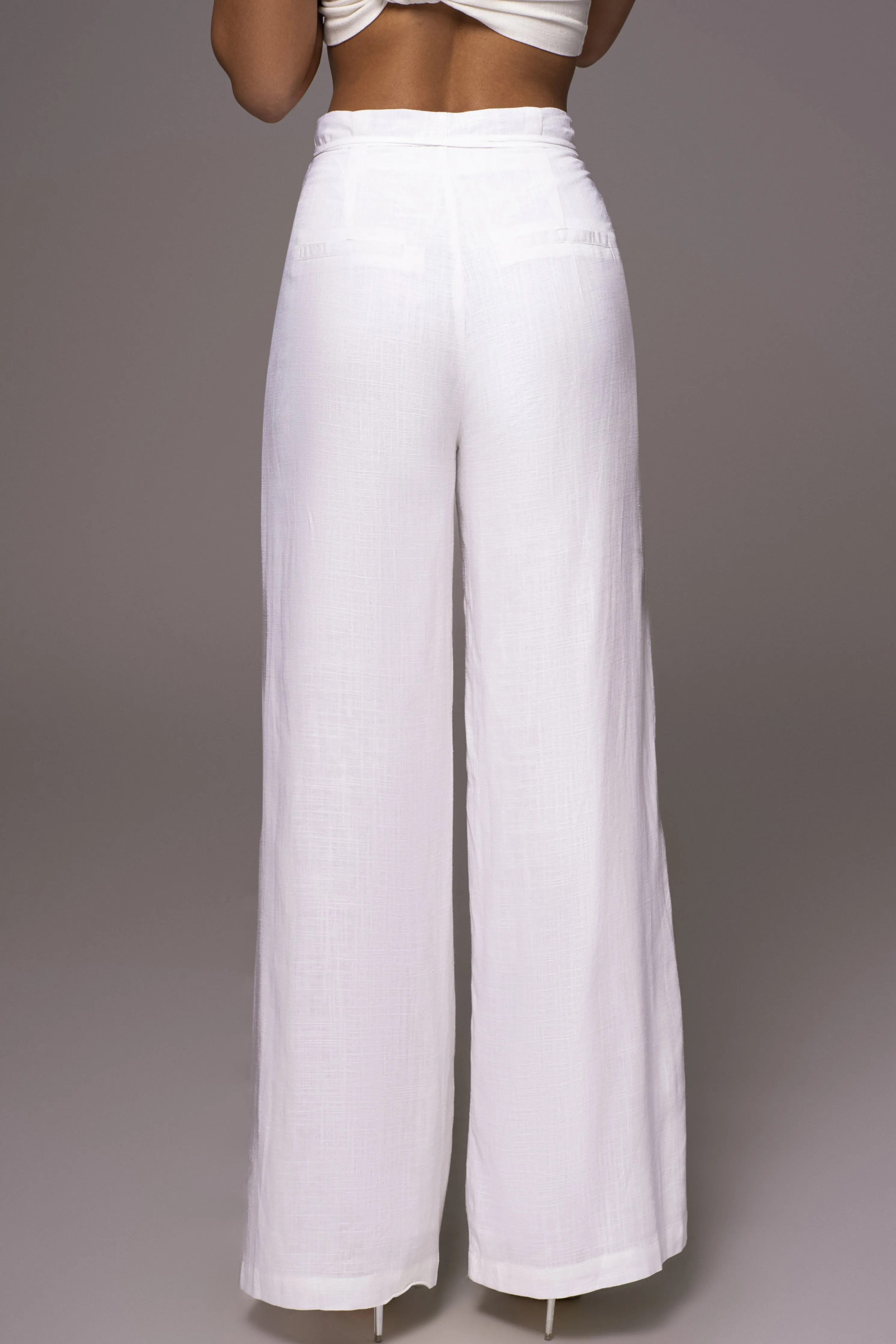 Off White Waverly Linen Trousers