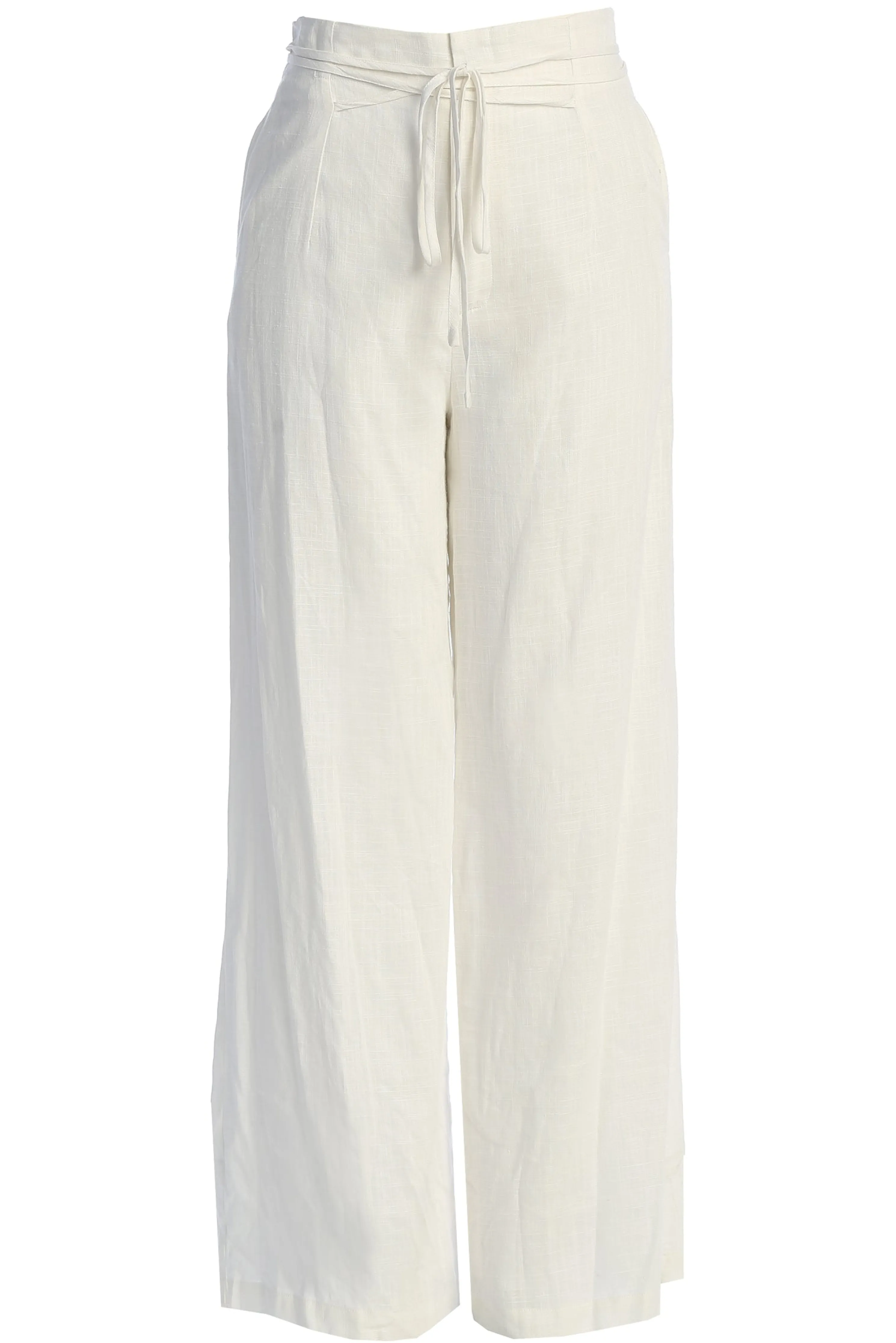 Off White Waverly Linen Trousers