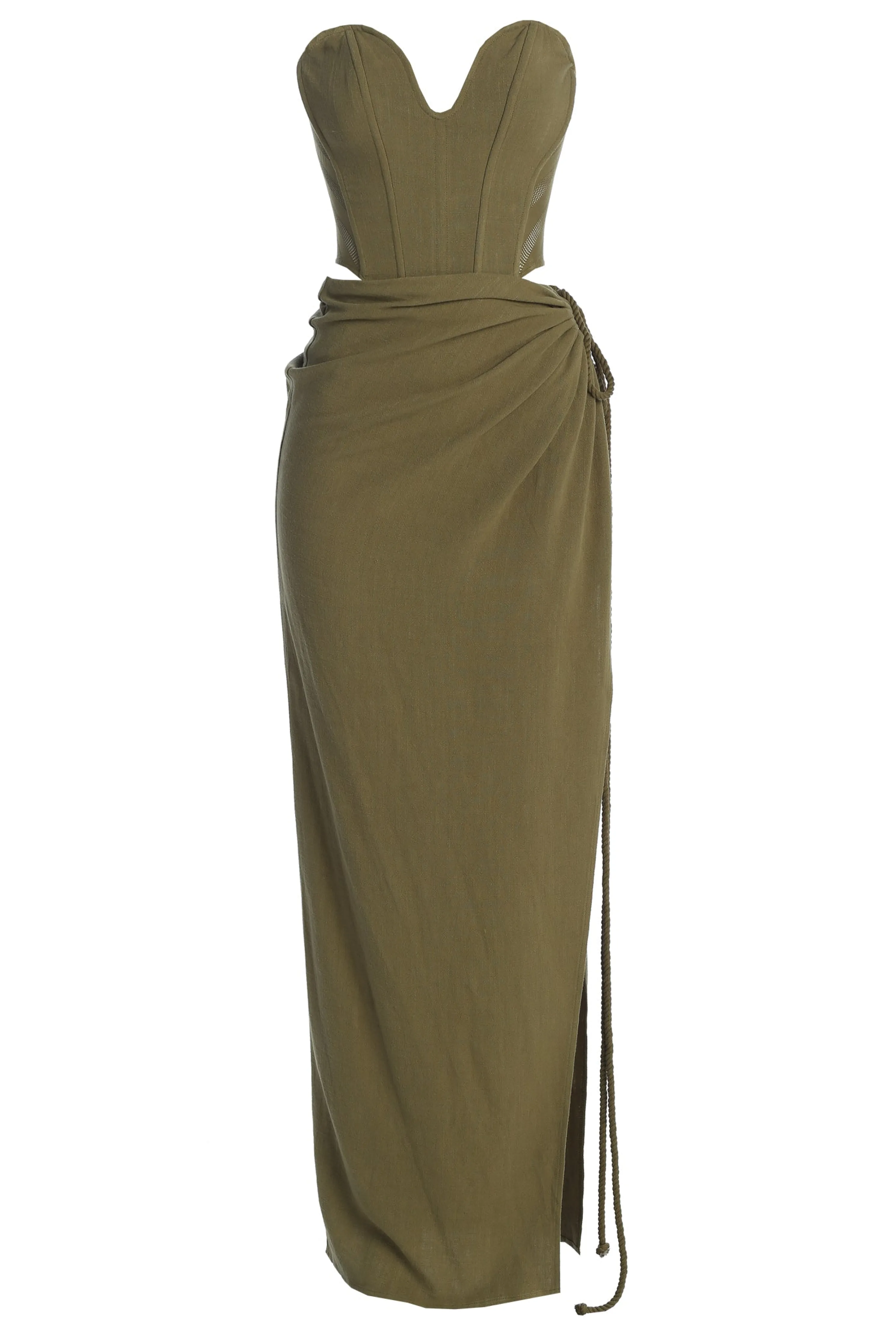 Olive Destination Linen Skirt Set