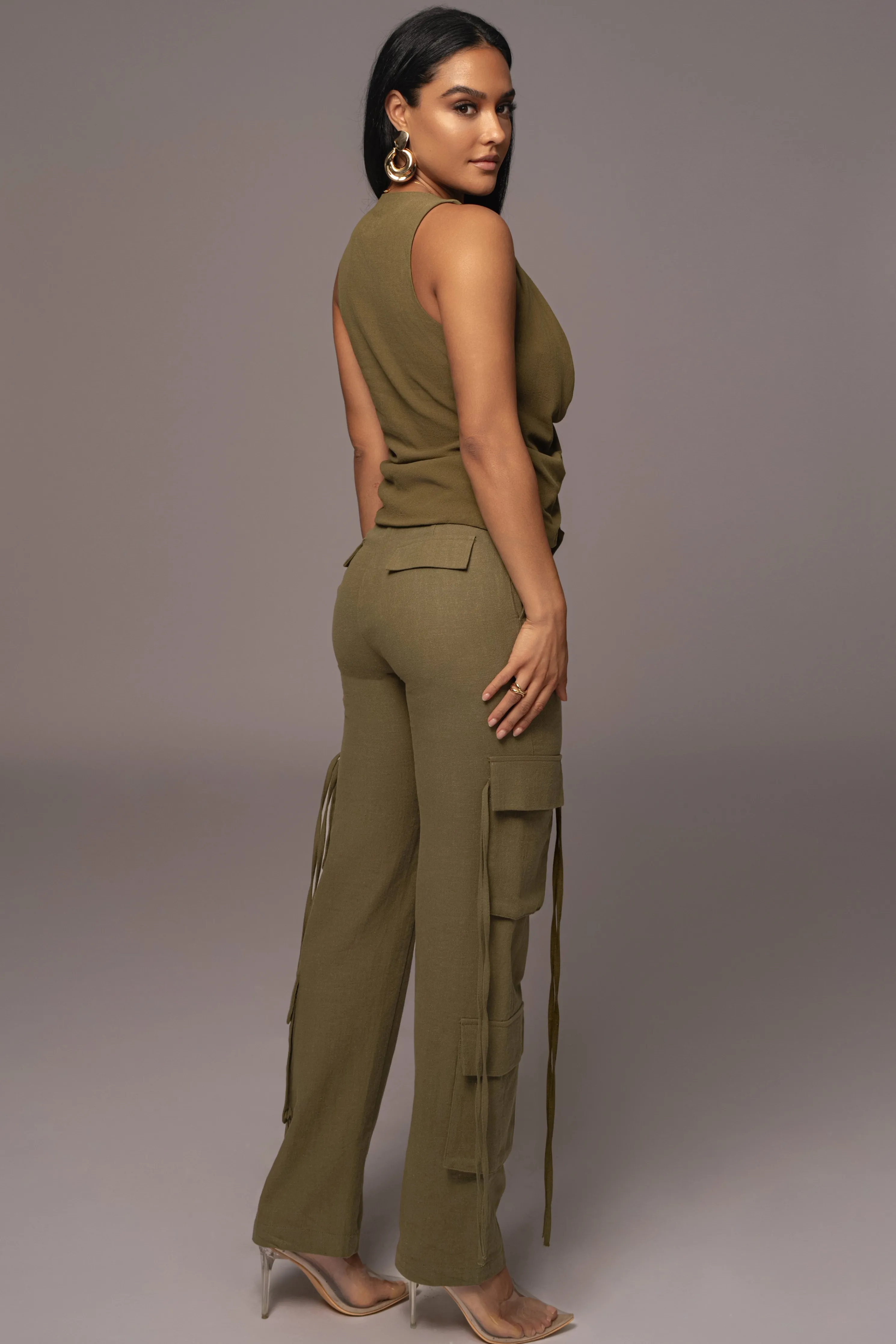 Olive Elicia Linen Top