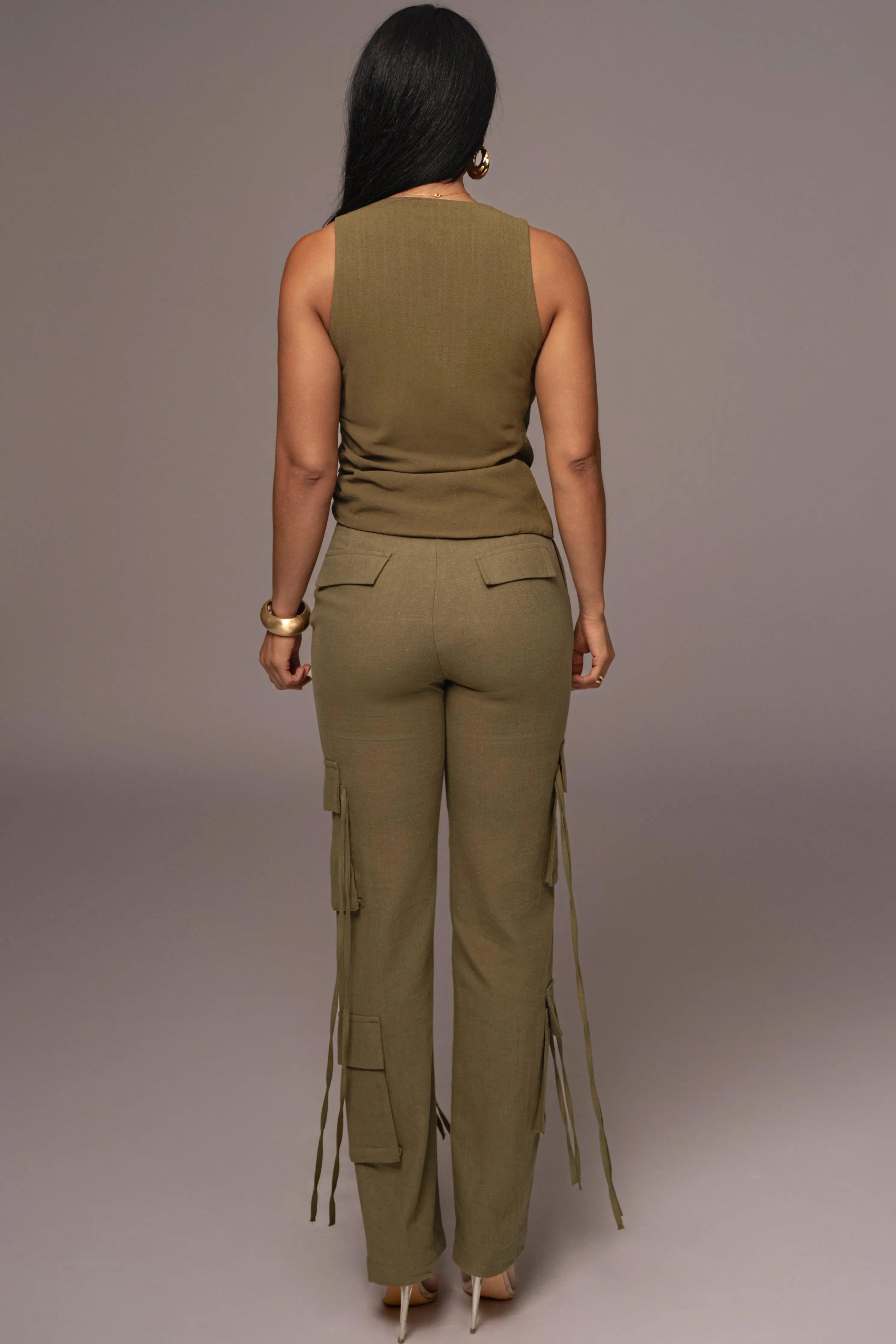 Olive Elicia Linen Top