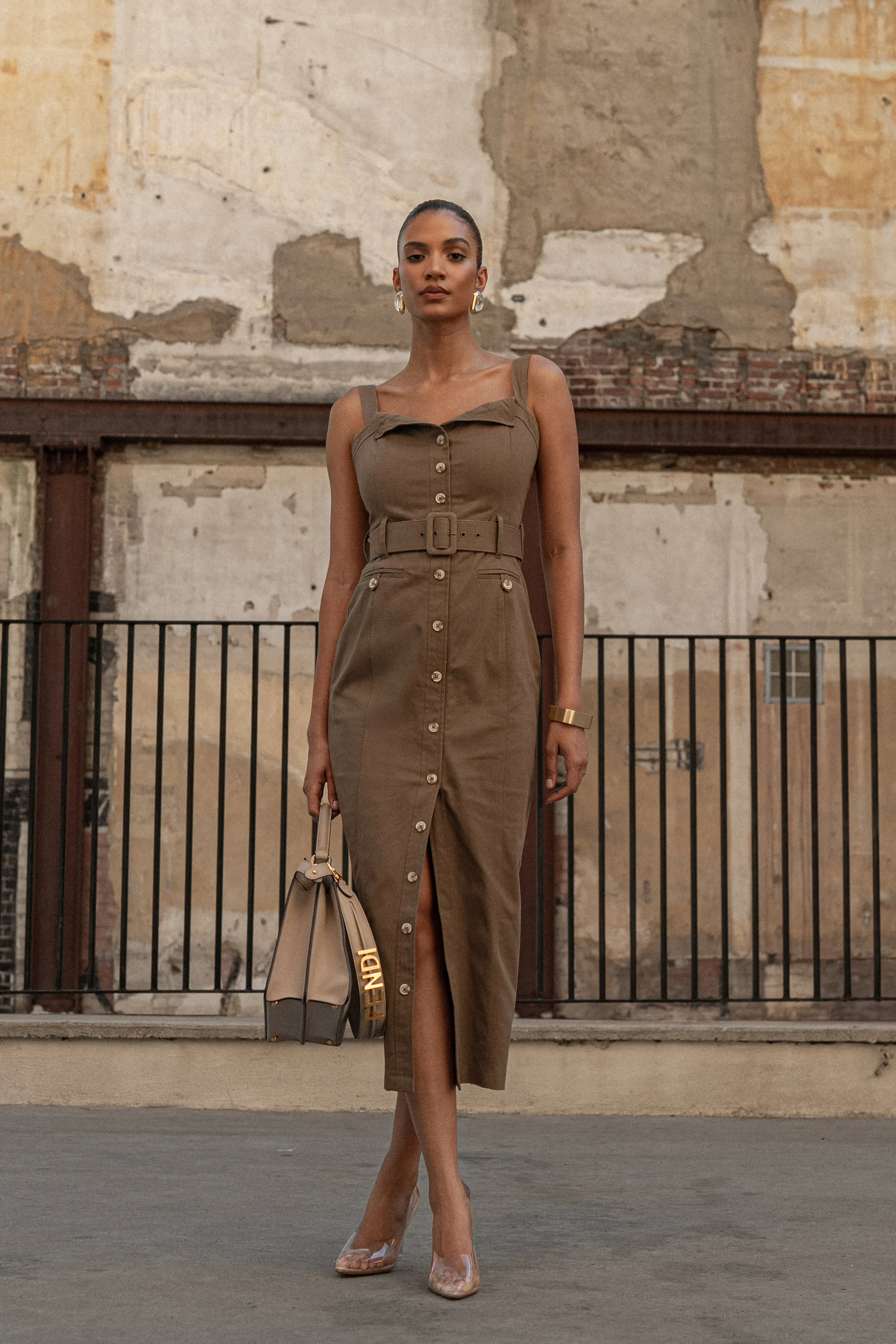 Olive Forever Summer Belted Dress