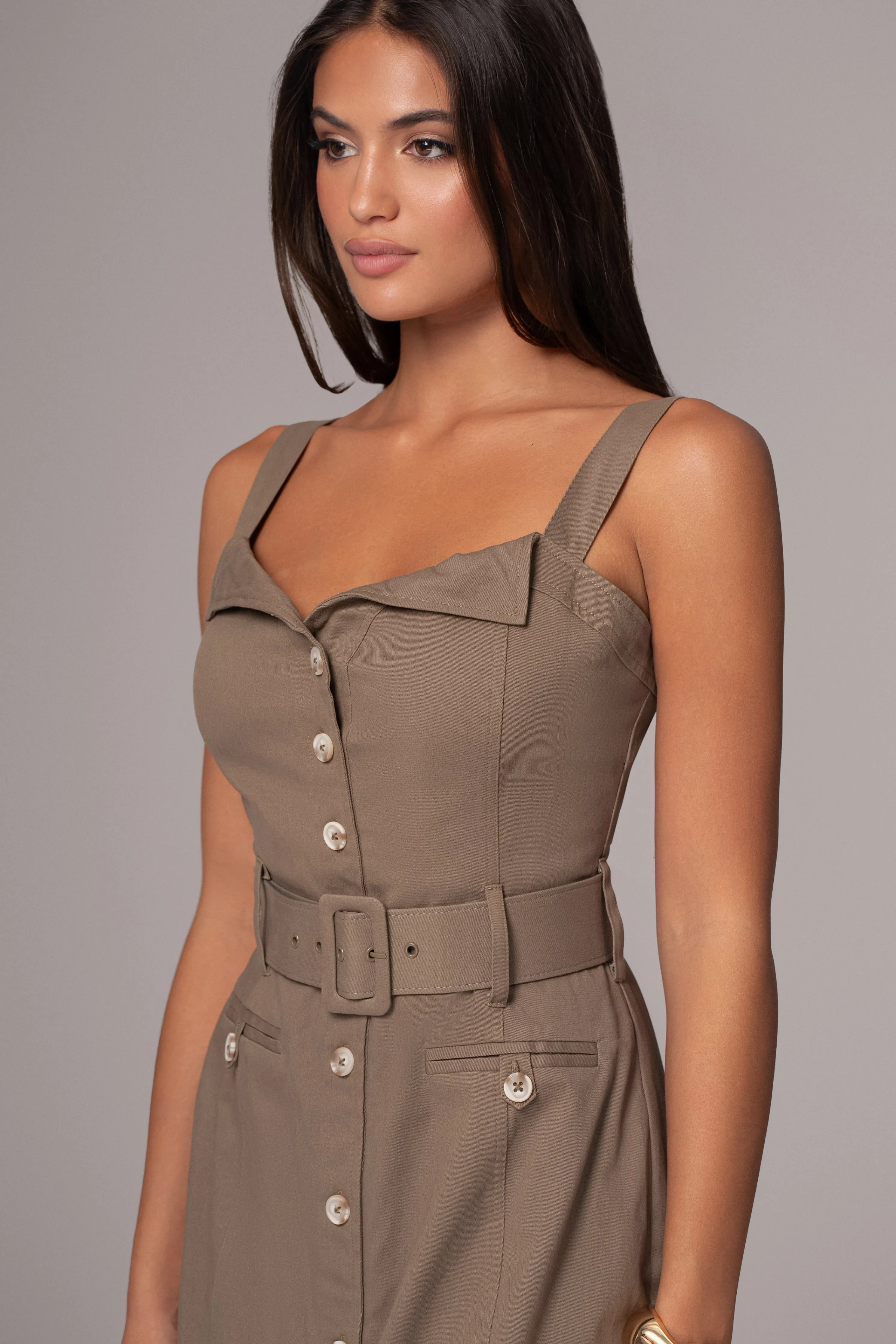 Olive Forever Summer Belted Dress