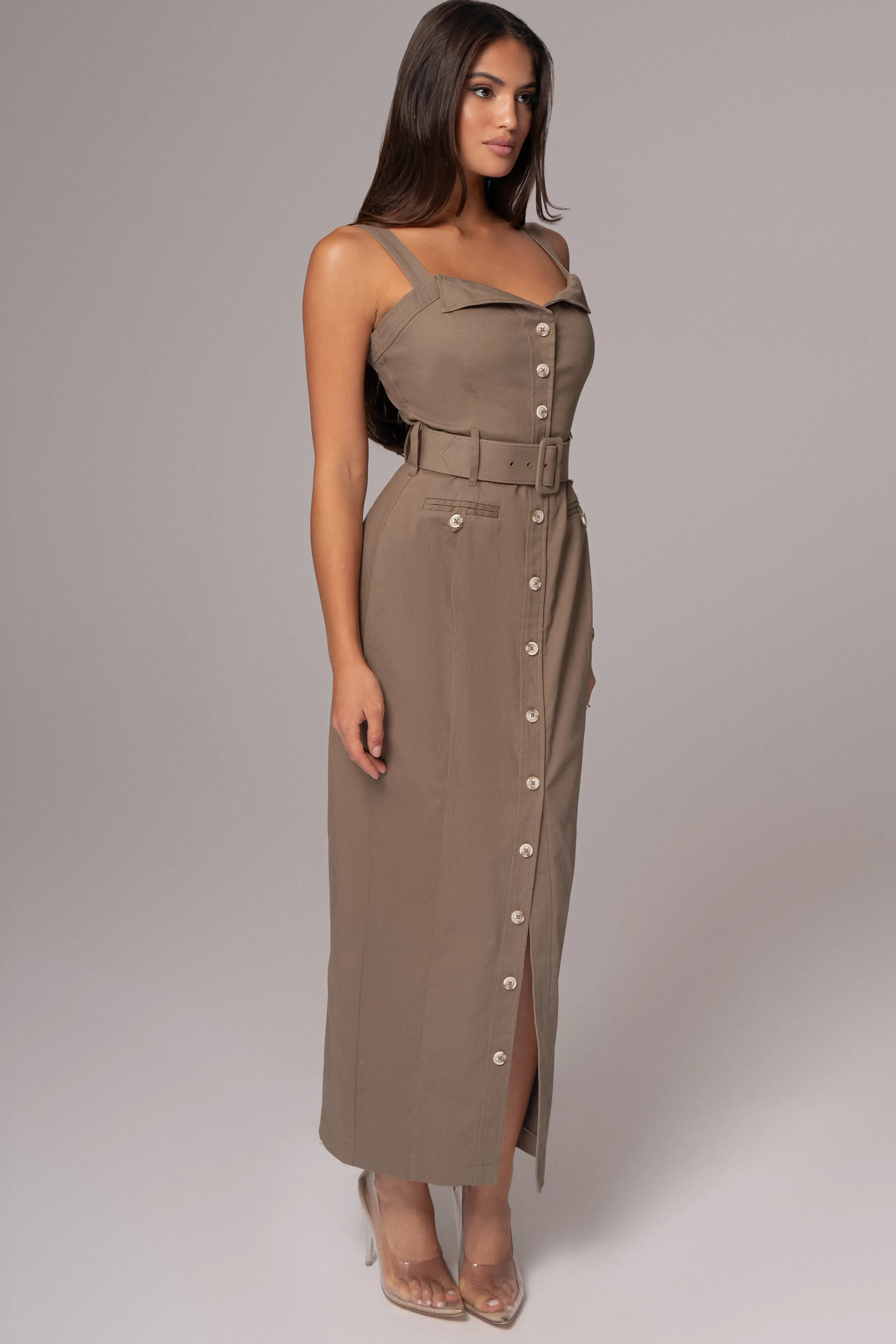 Olive Forever Summer Belted Dress