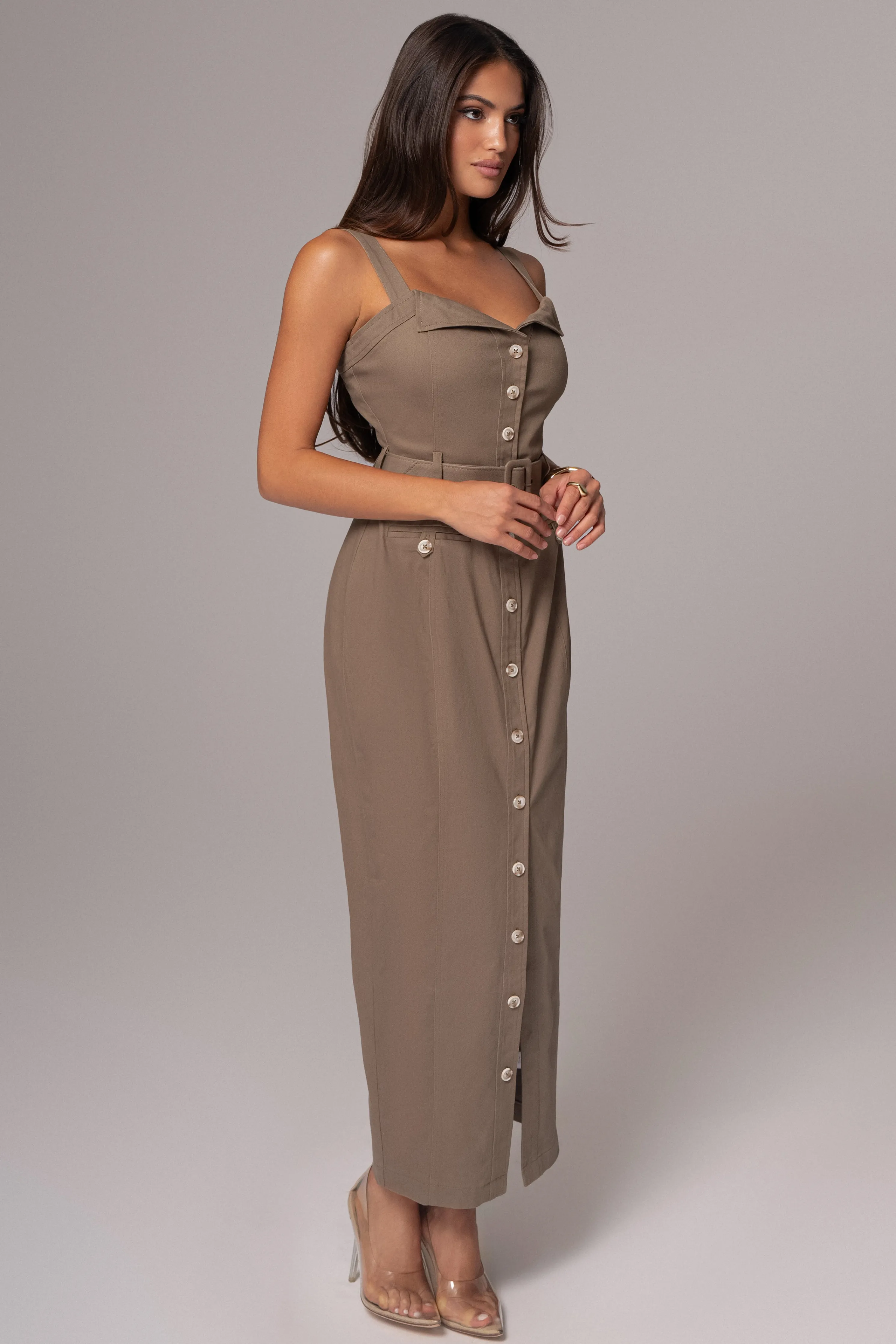 Olive Forever Summer Belted Dress