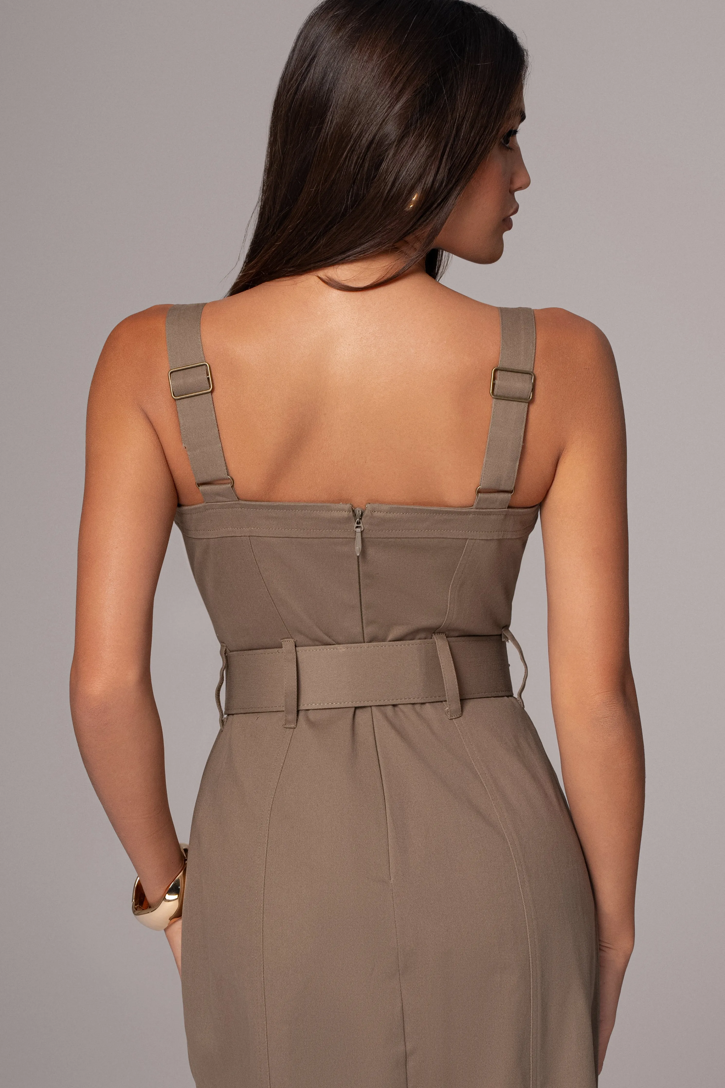 Olive Forever Summer Belted Dress