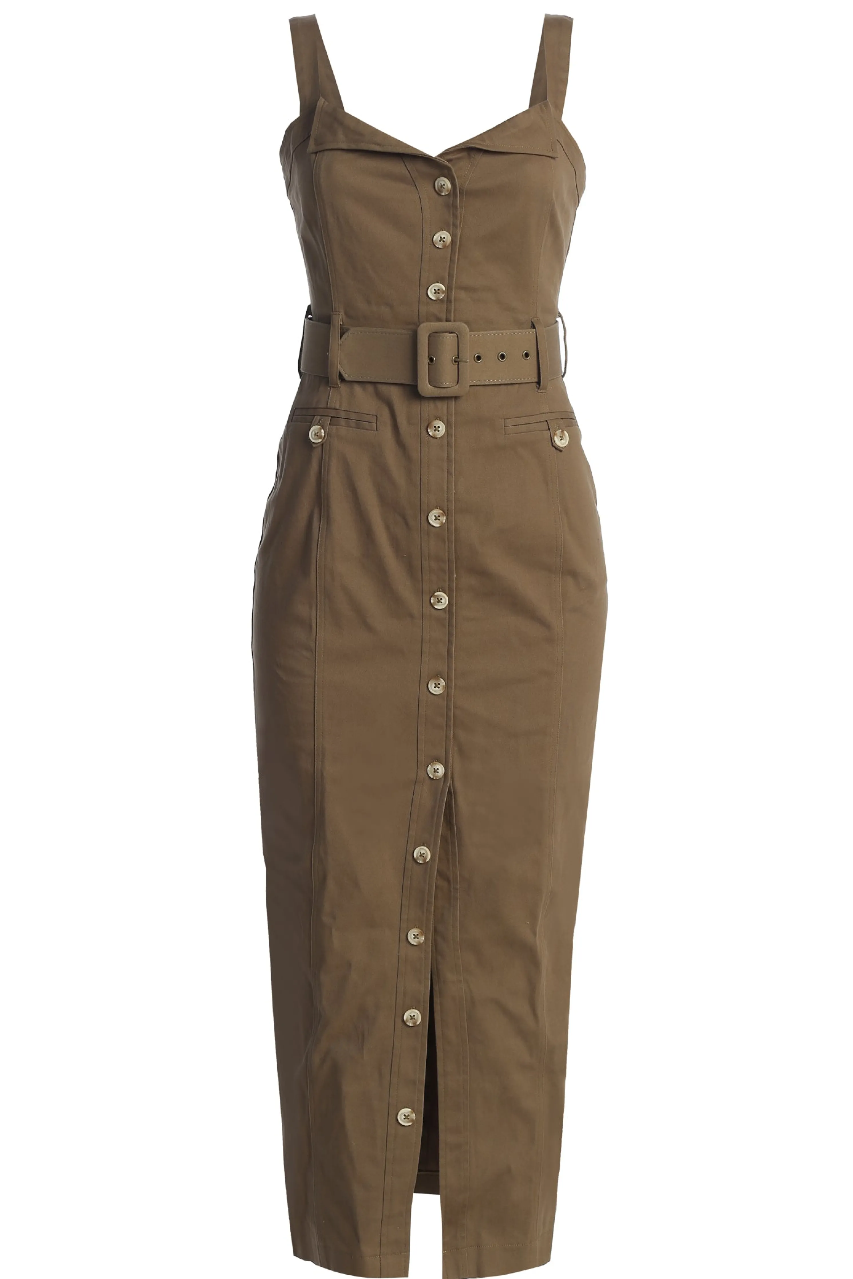 Olive Forever Summer Belted Dress