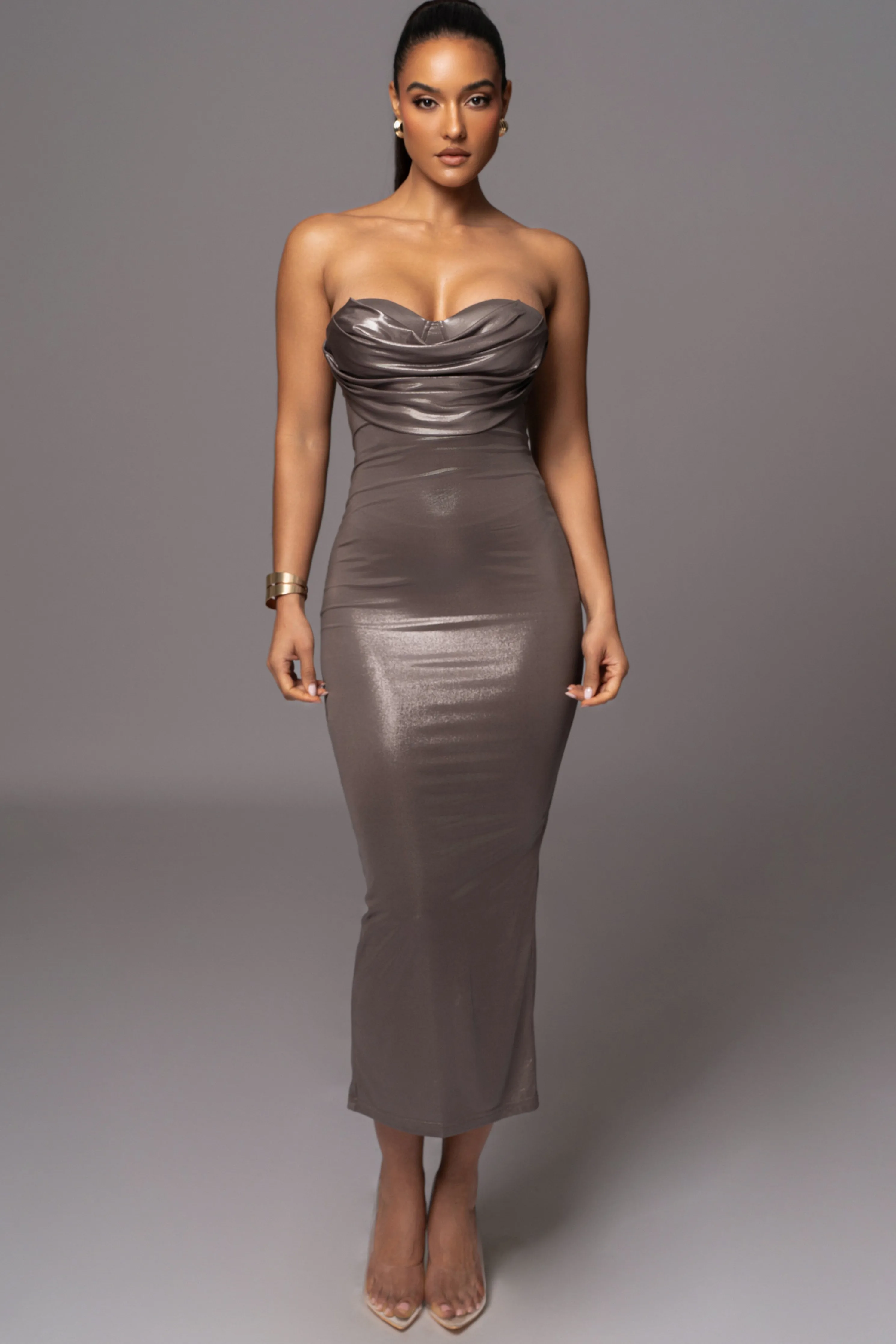 Olive Visions Of You Midi Dress