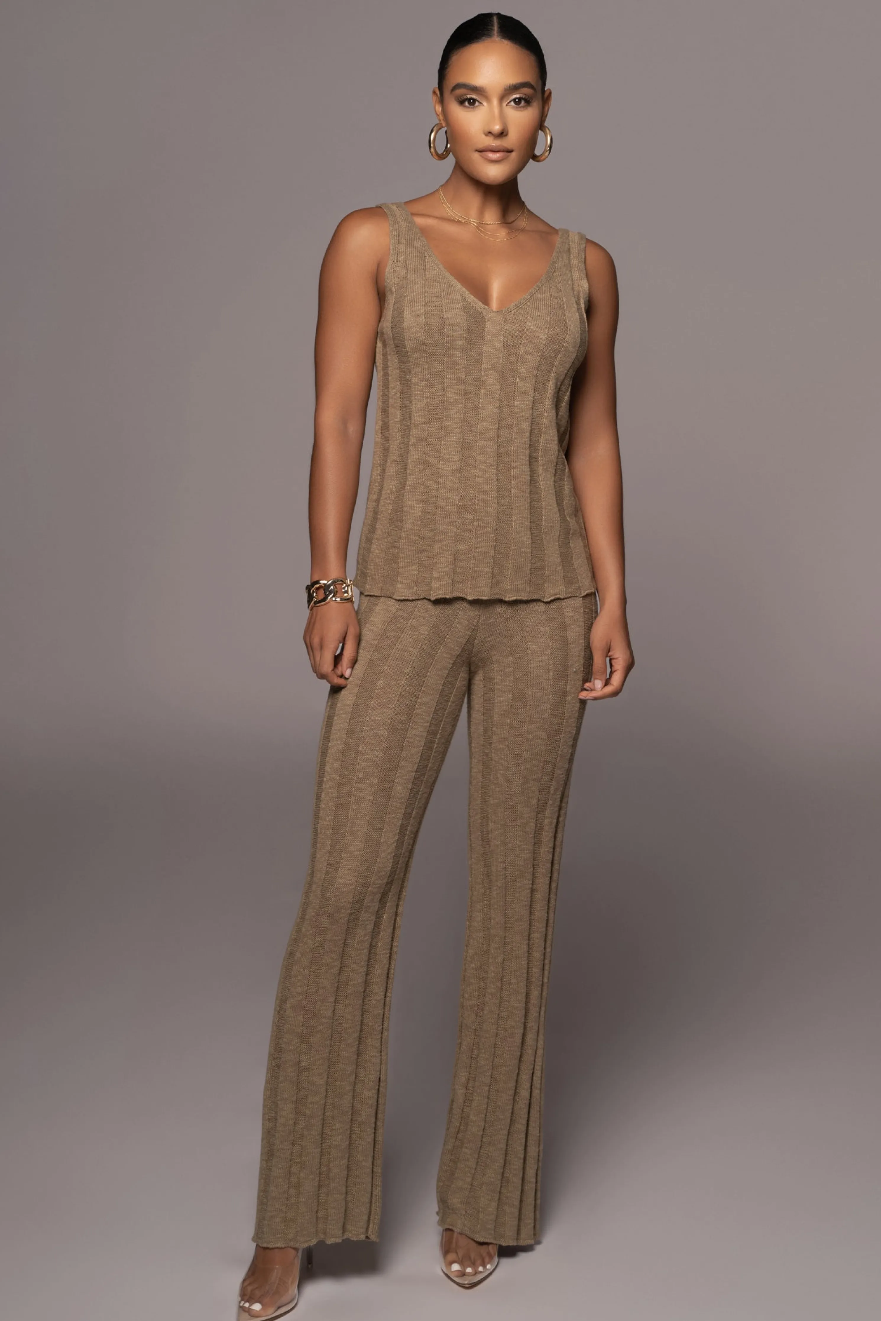 Olive West Bound Sweater Set