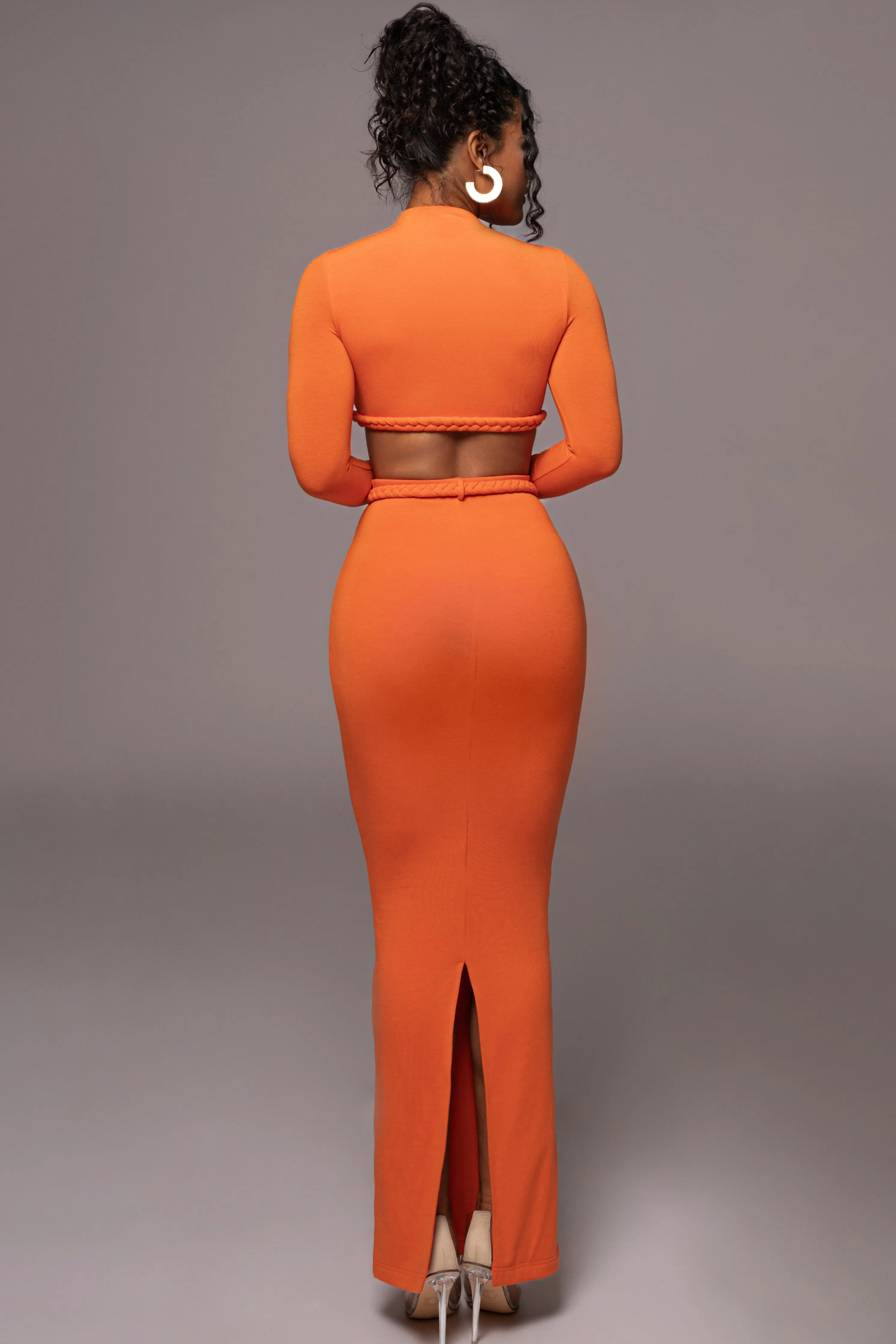 Orange City Love Two-Piece Skirt Set