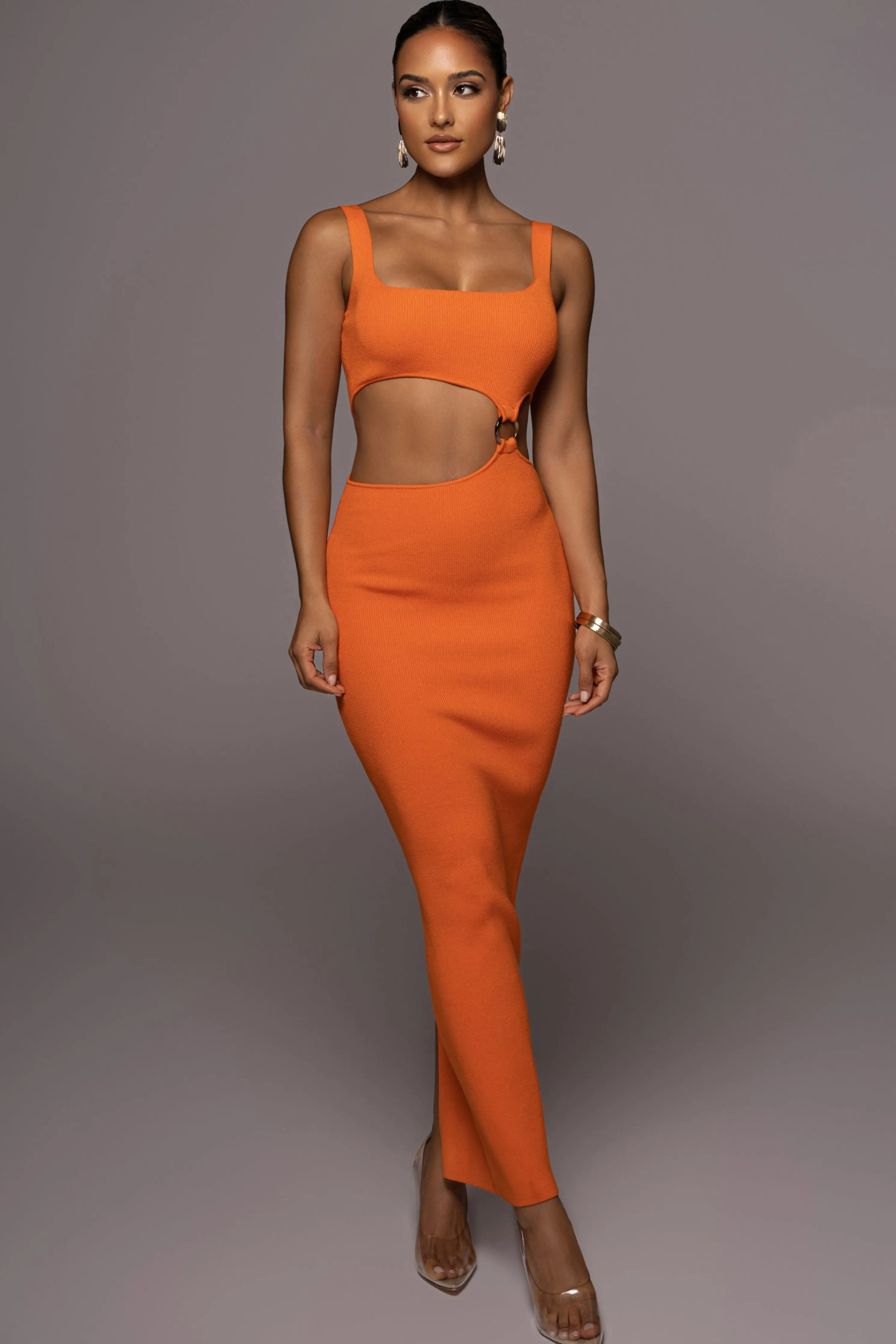 Orange Time After Time Dress