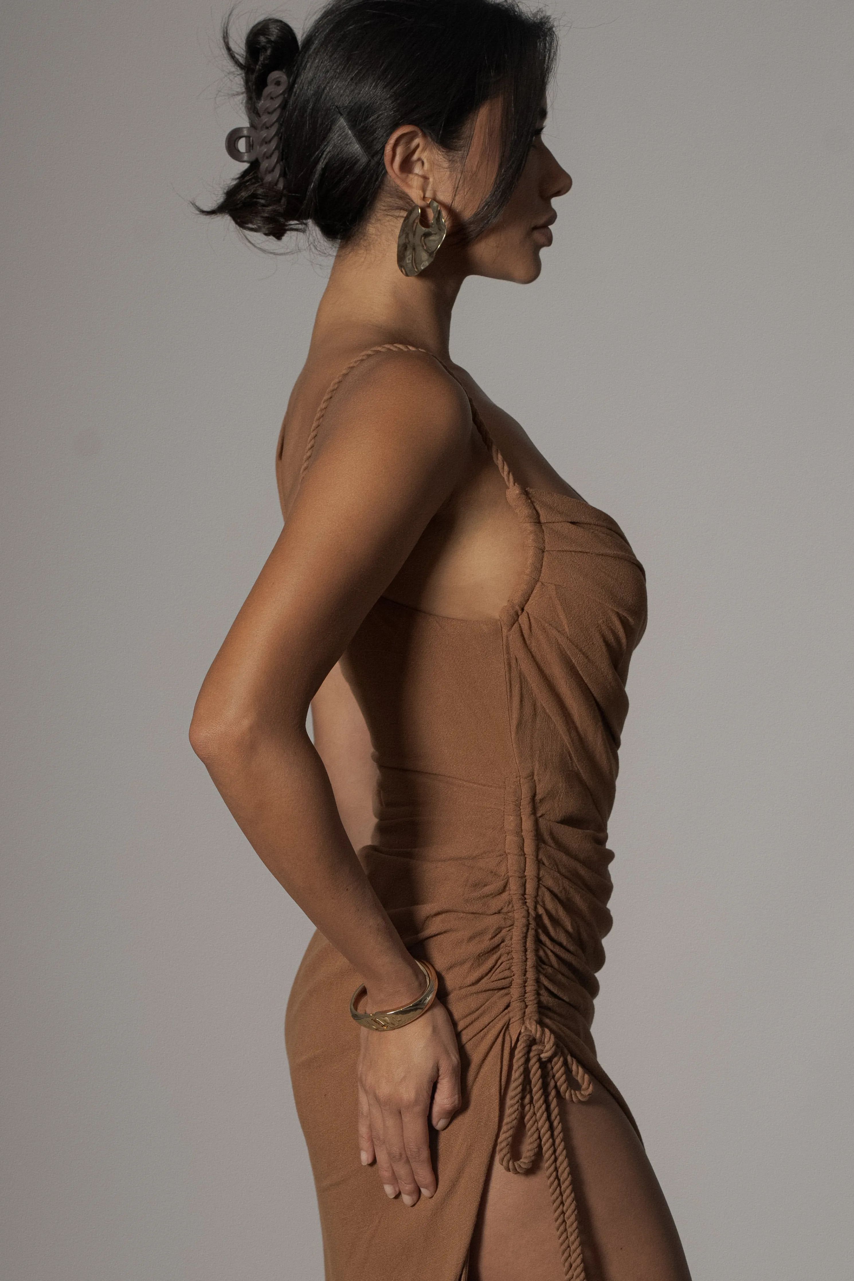 Pecan Dreaming Of Summer Linen Dress