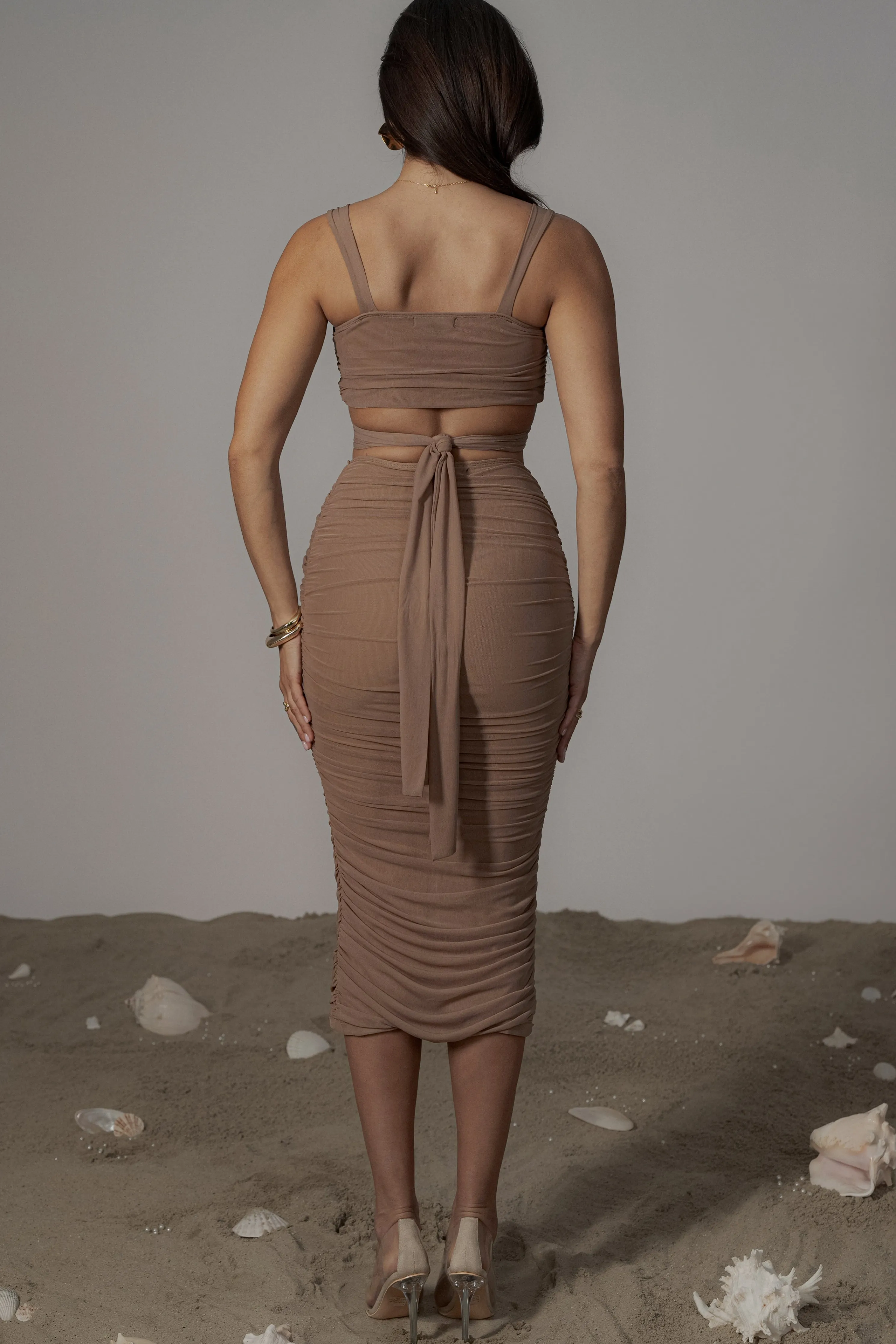 Pecan Extend Your Stay Skirt Set