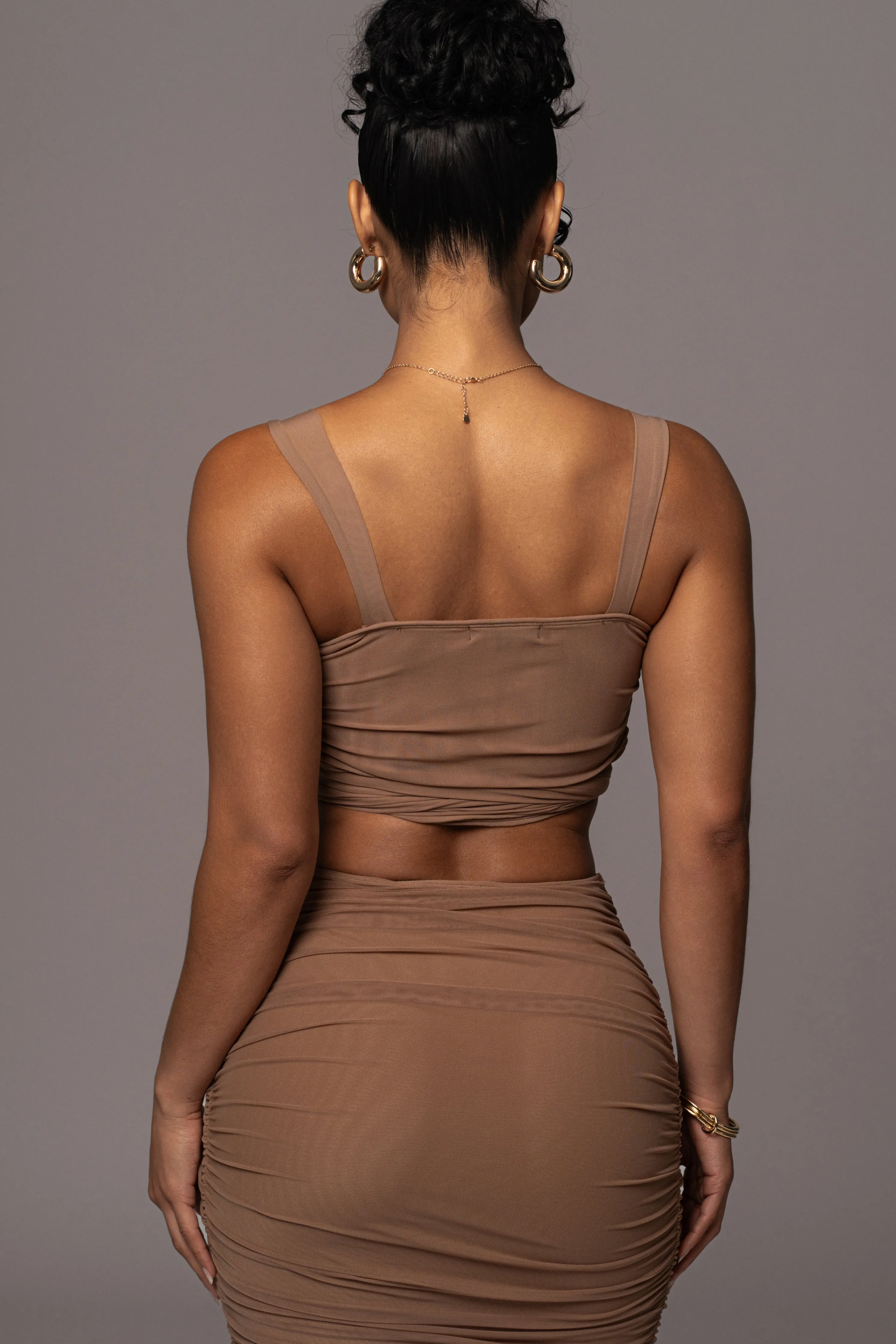 Pecan Extend Your Stay Skirt Set