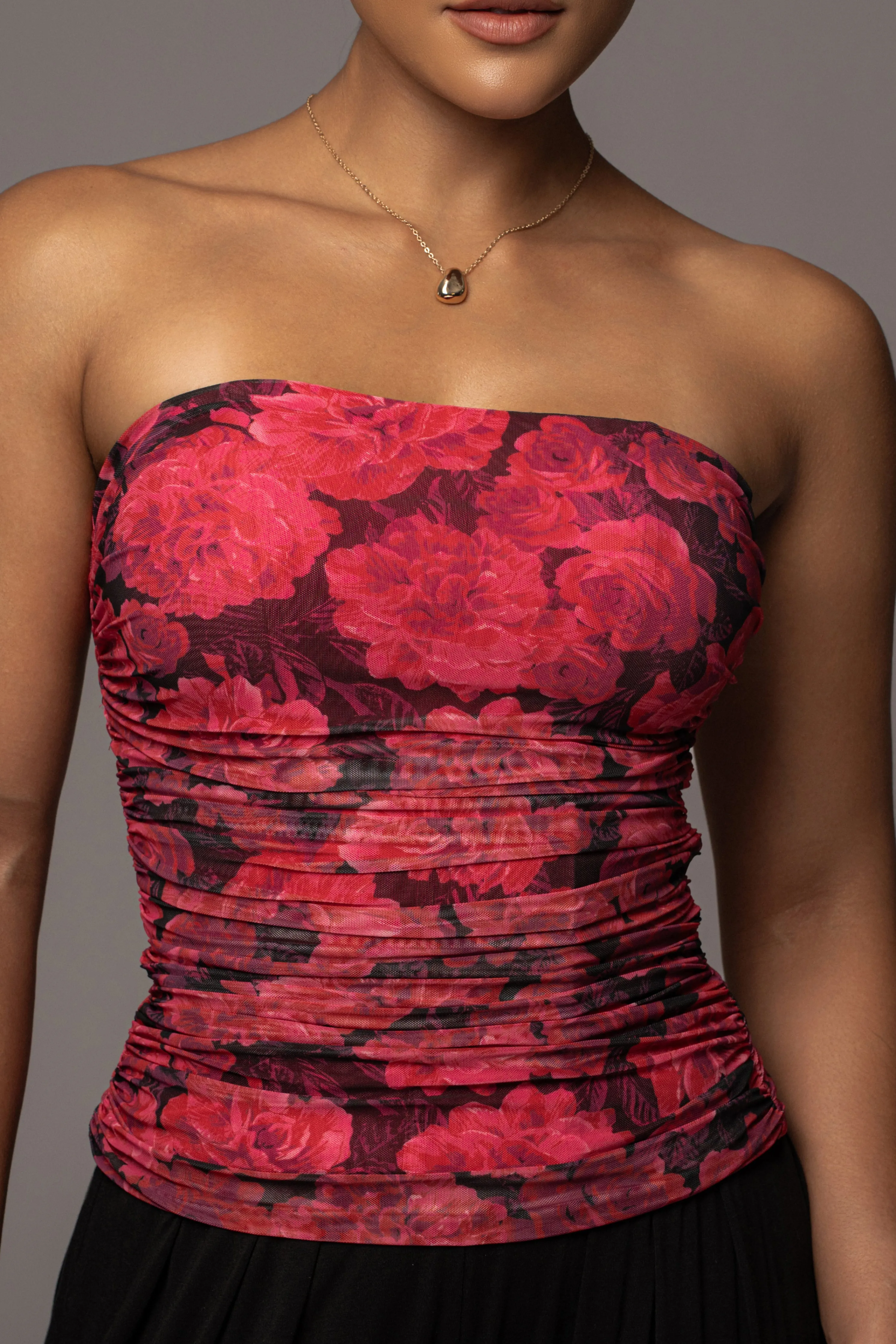 Pink Floral The Riviera Mesh Corset