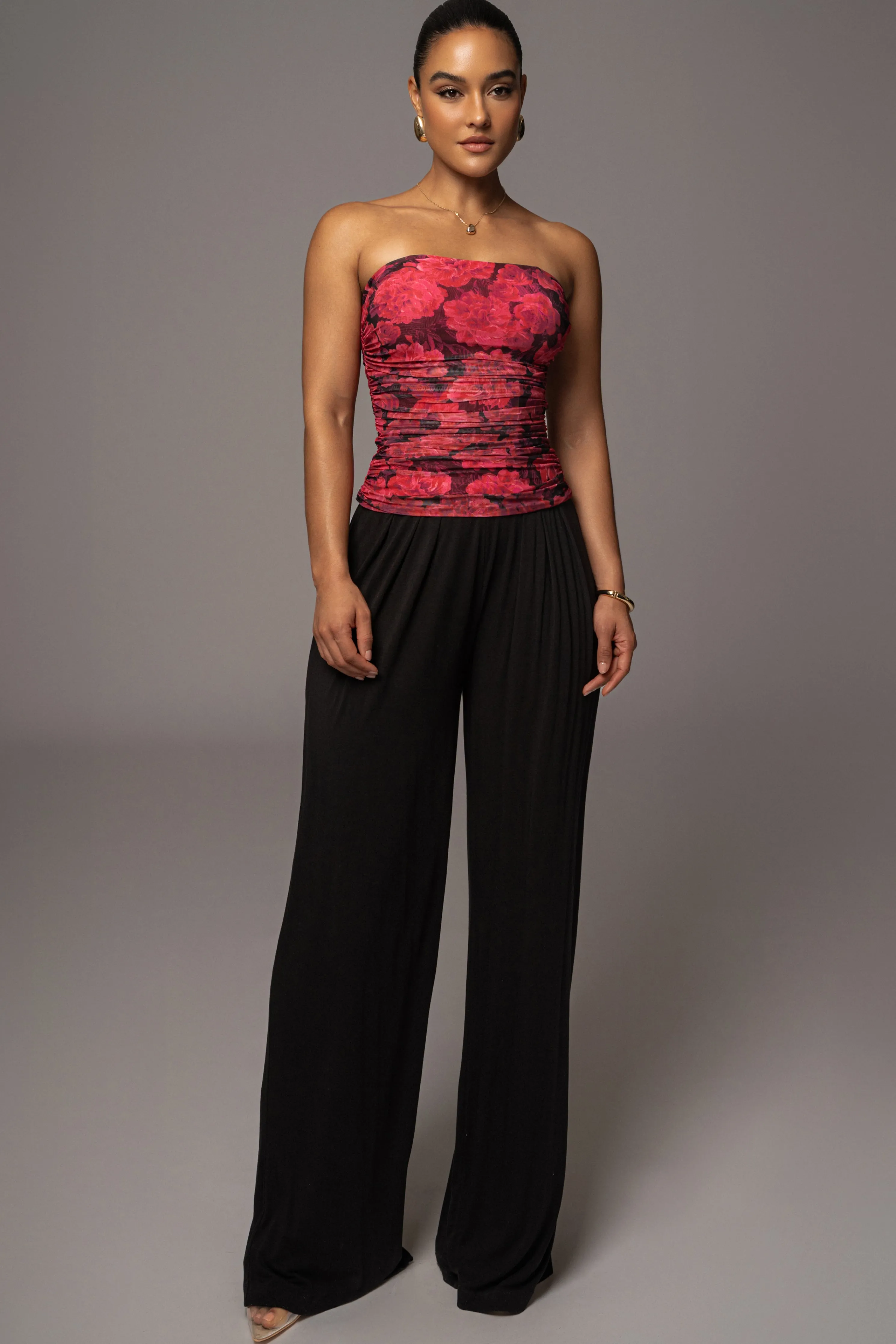 Pink Floral The Riviera Mesh Corset