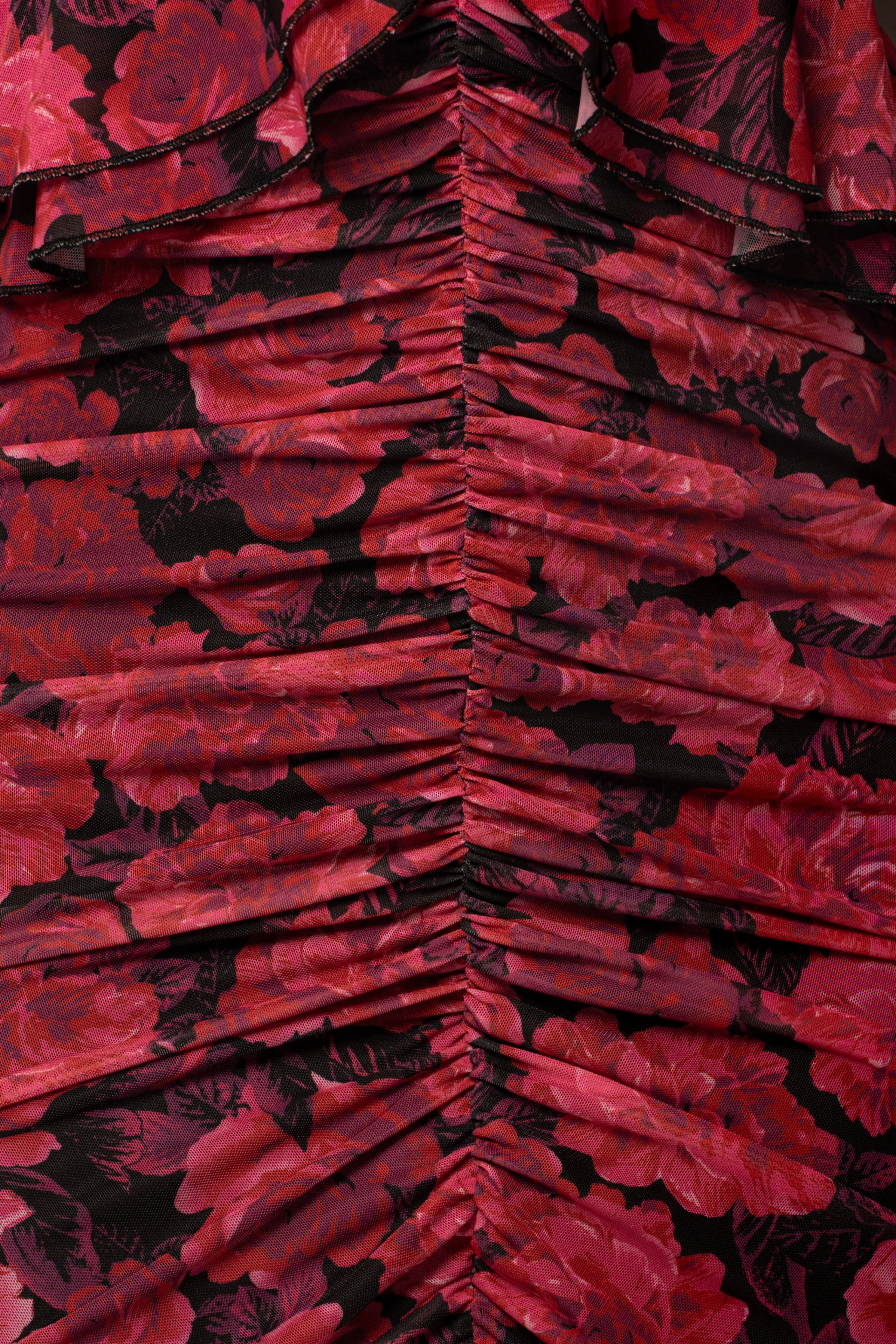 Pink La Costa Ruffle Maxi Dress