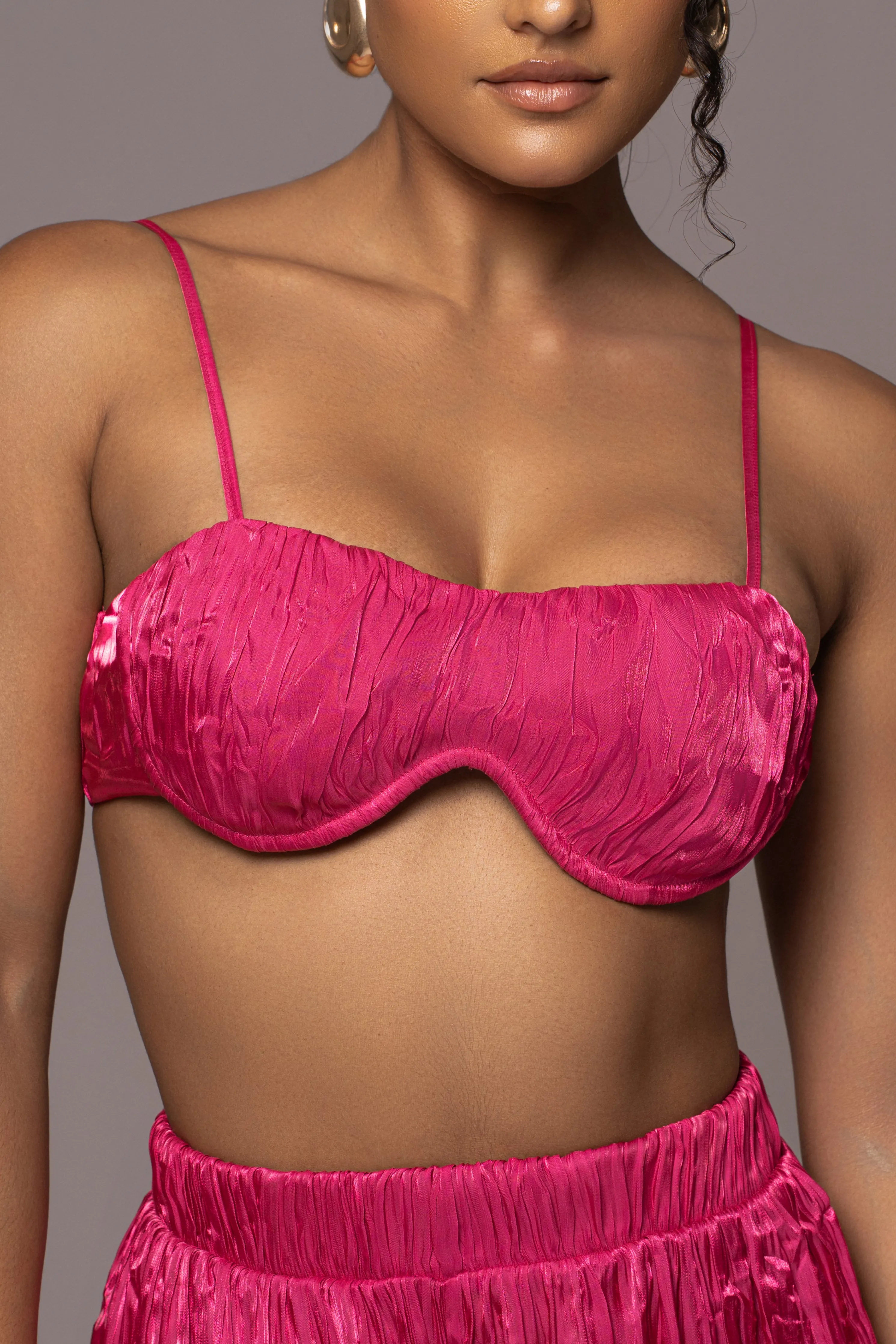 Pink Lets Get Away Satin Pant Set