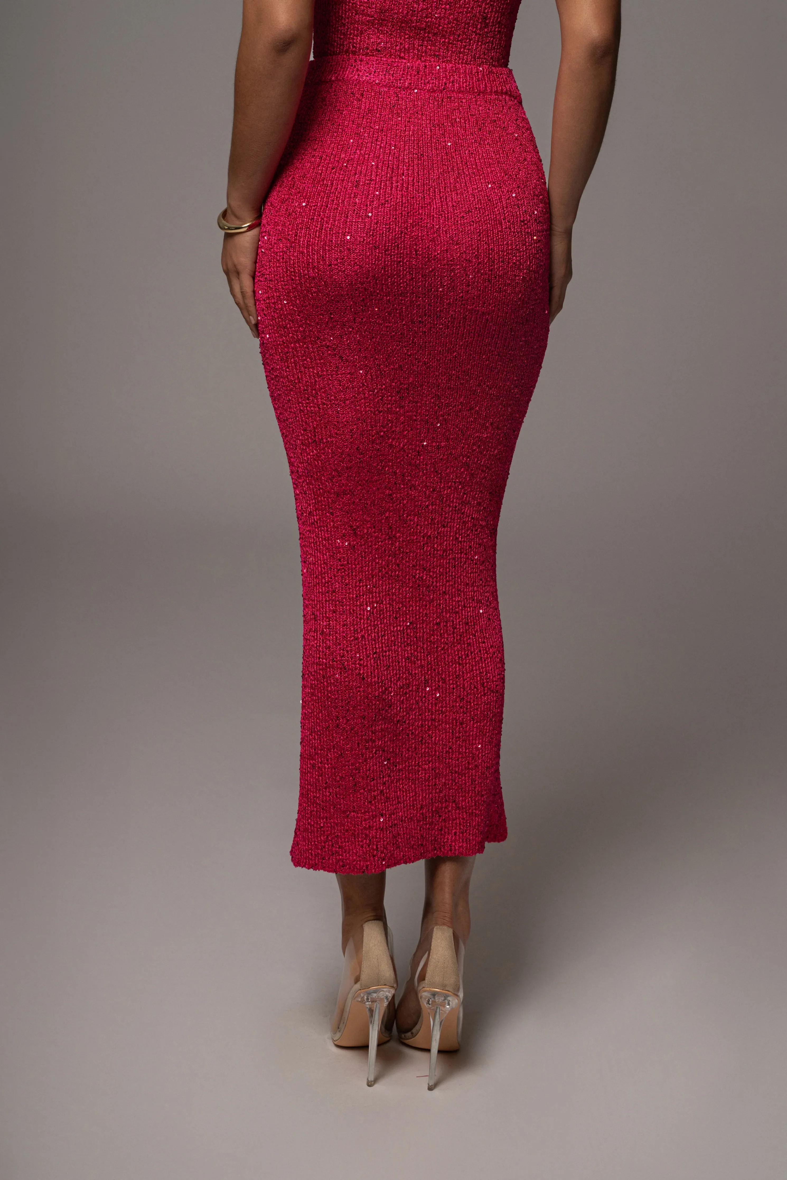 Pink Palace Sequin Skirt Set