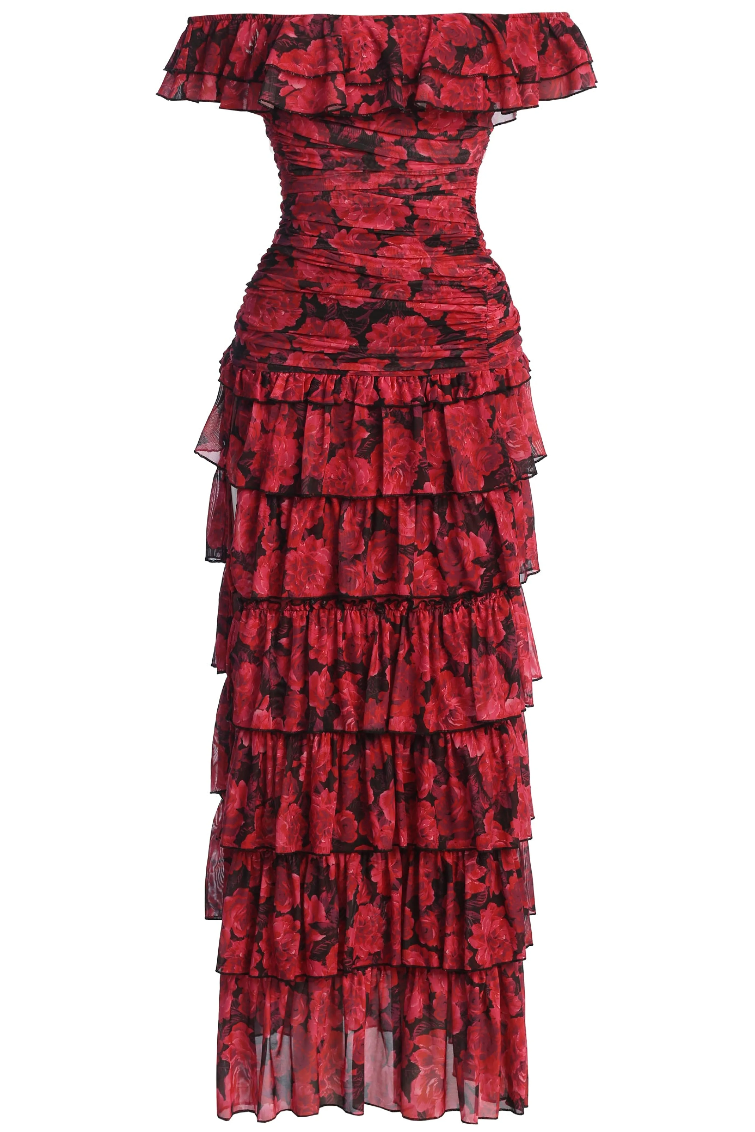 Pink Power Mesh Passion Tier Dress