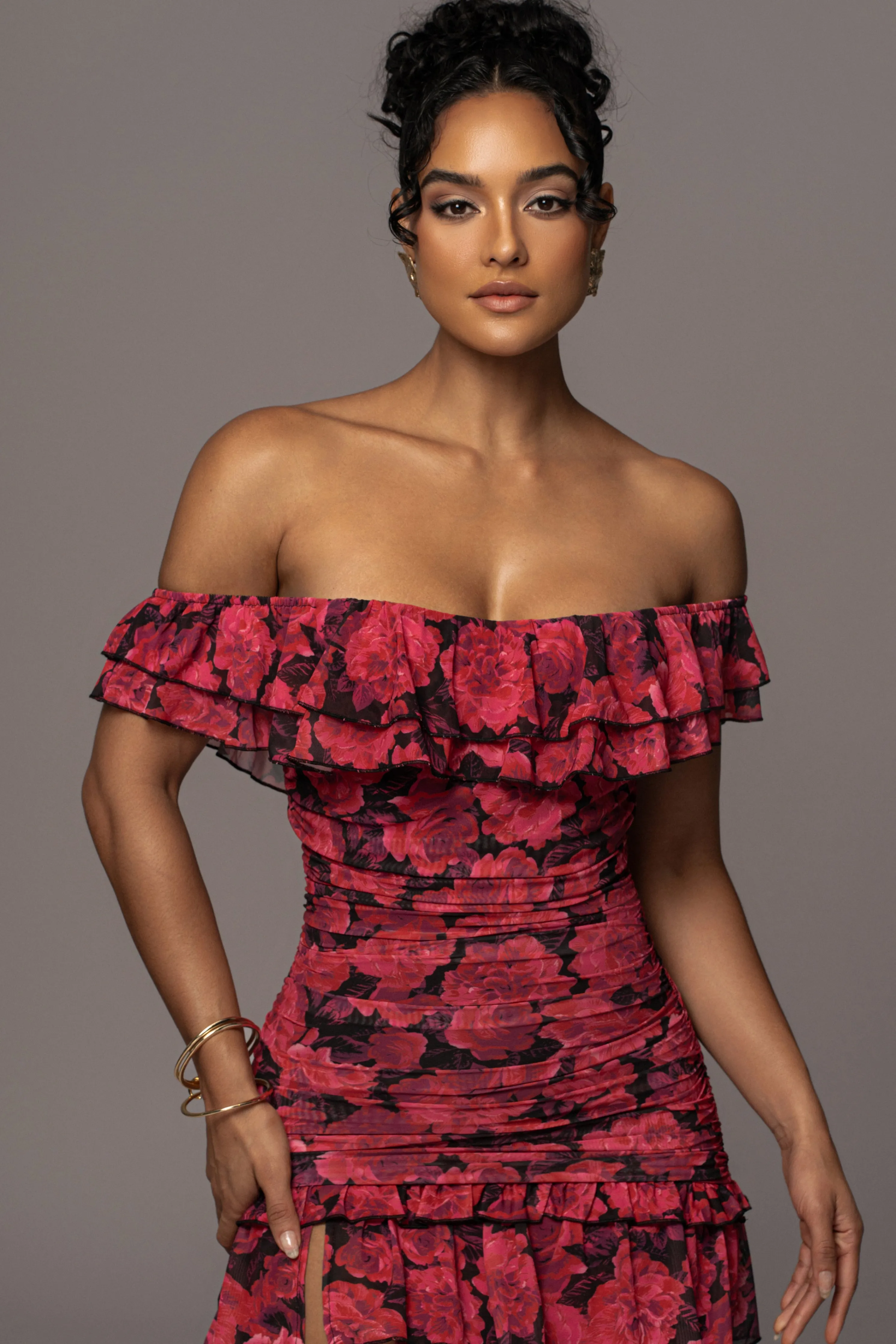 Pink Power Mesh Passion Tier Dress