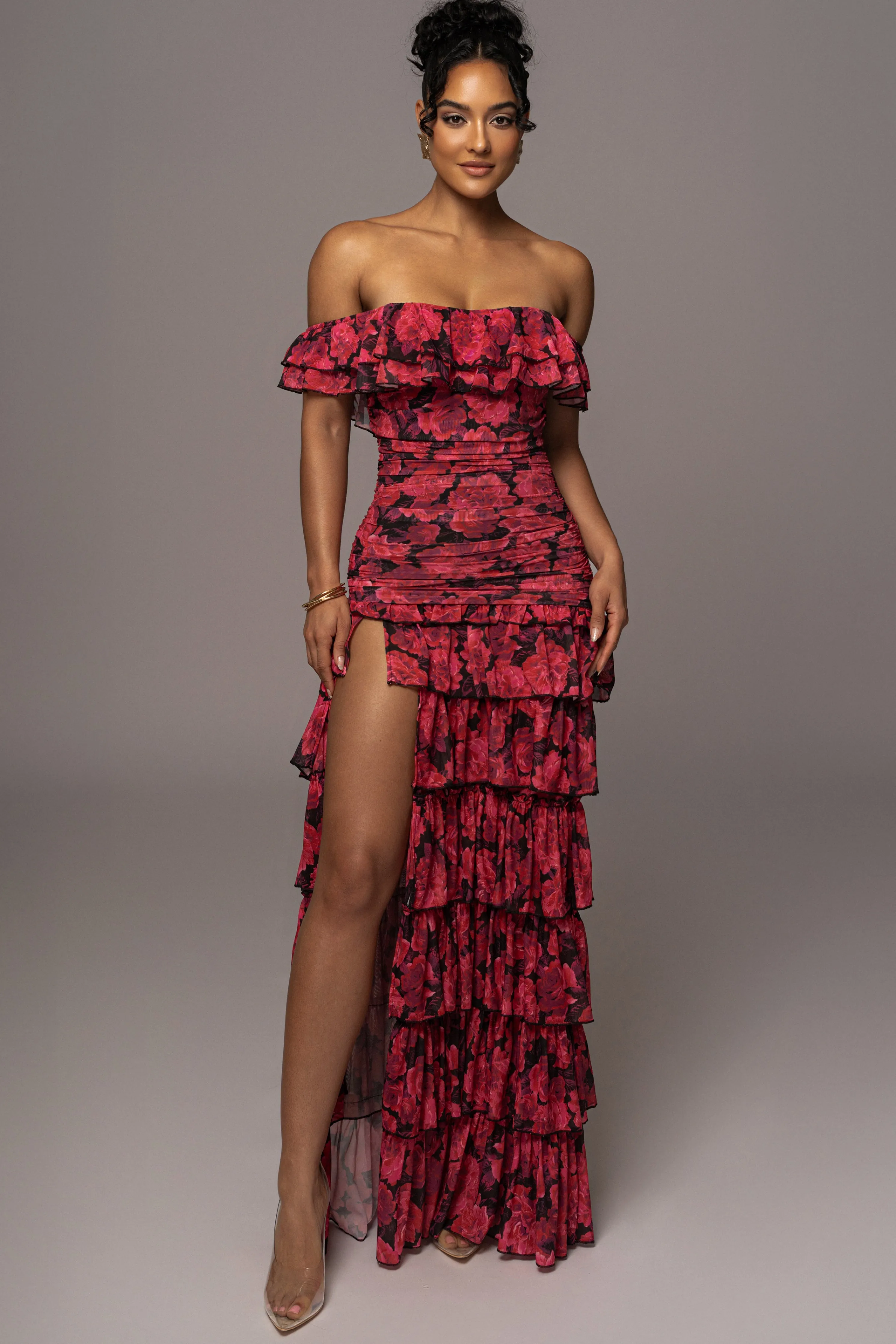 Pink Power Mesh Passion Tier Dress