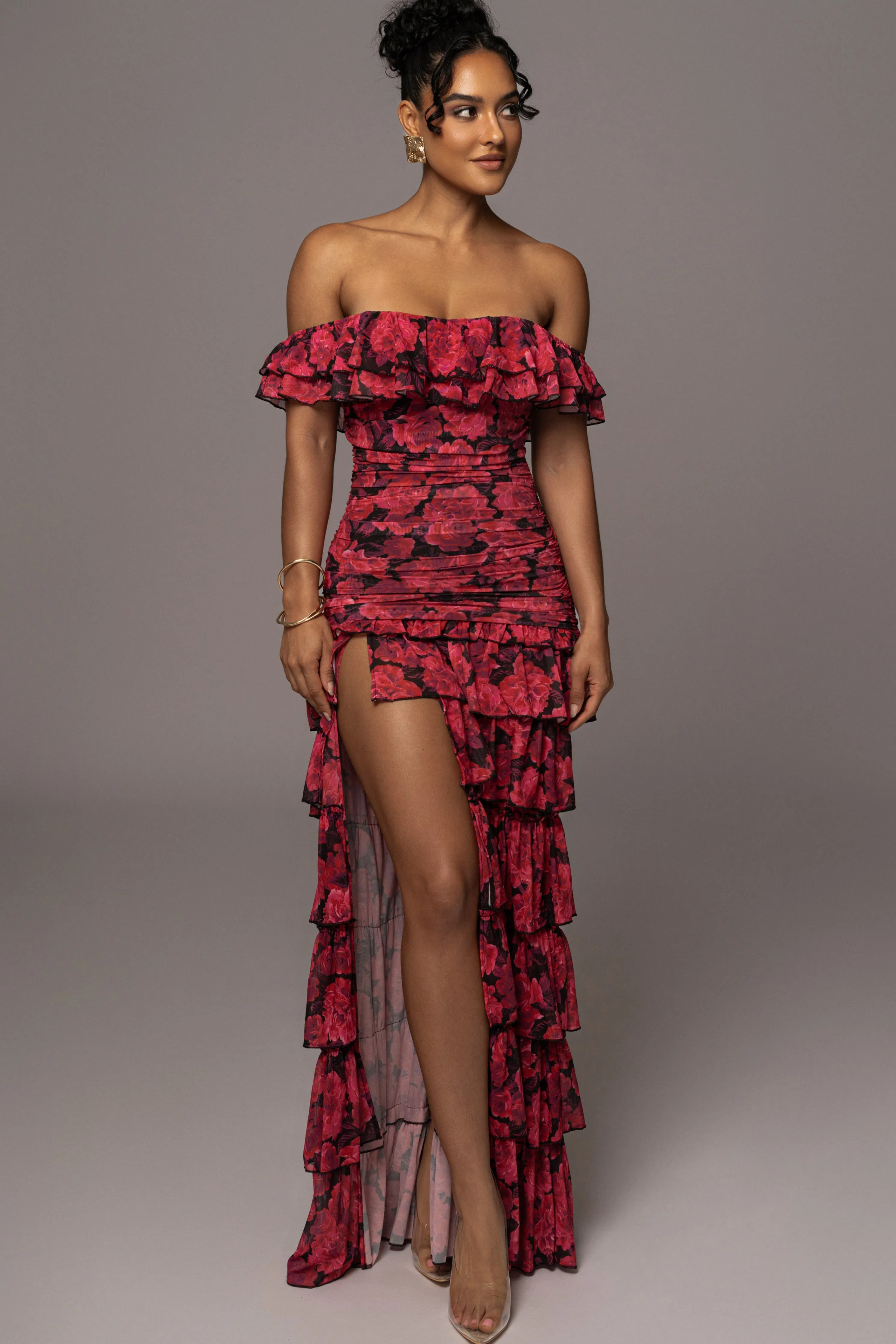 Pink Power Mesh Passion Tier Dress