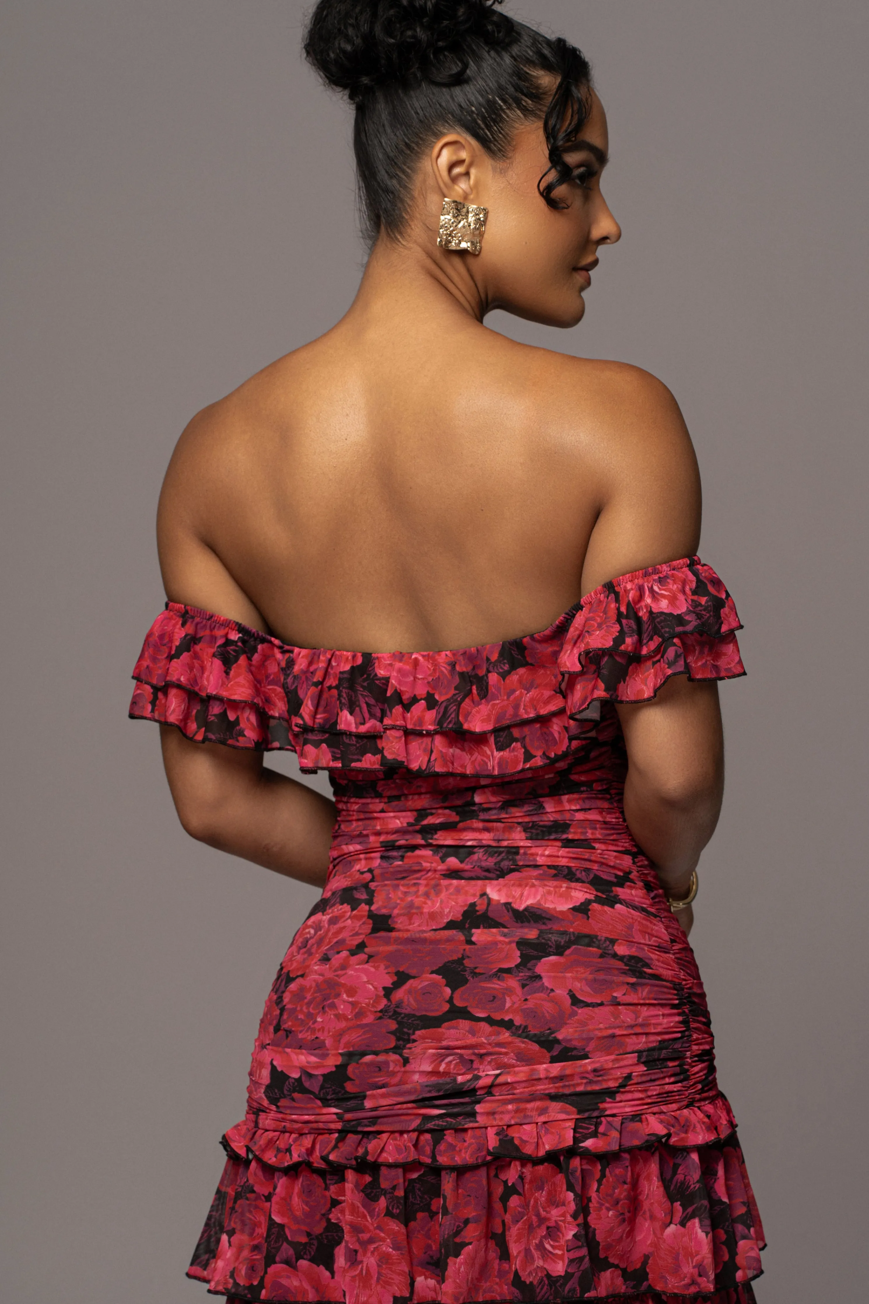 Pink Power Mesh Passion Tier Dress