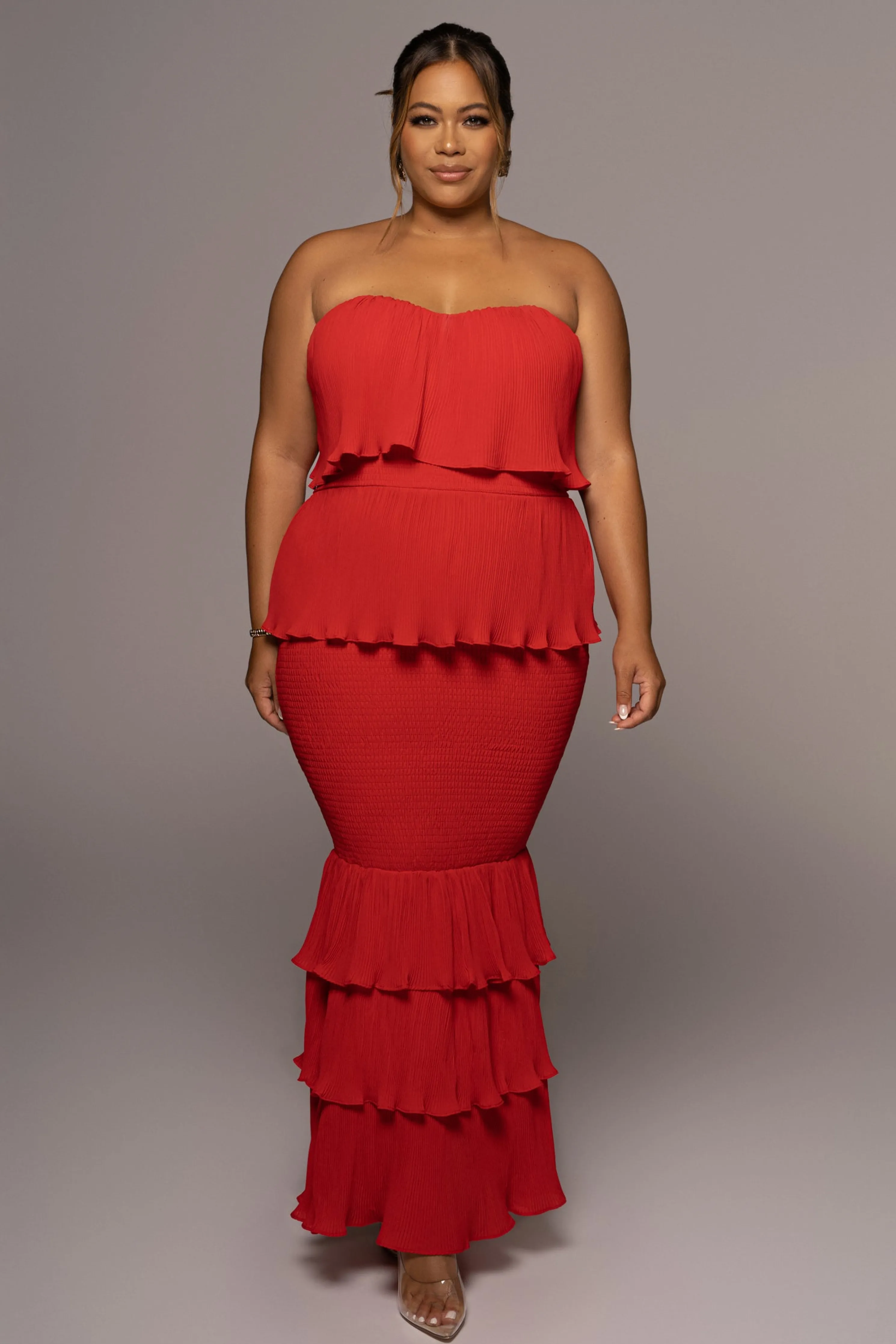 Red Casa Blanca Ruffle Dress
