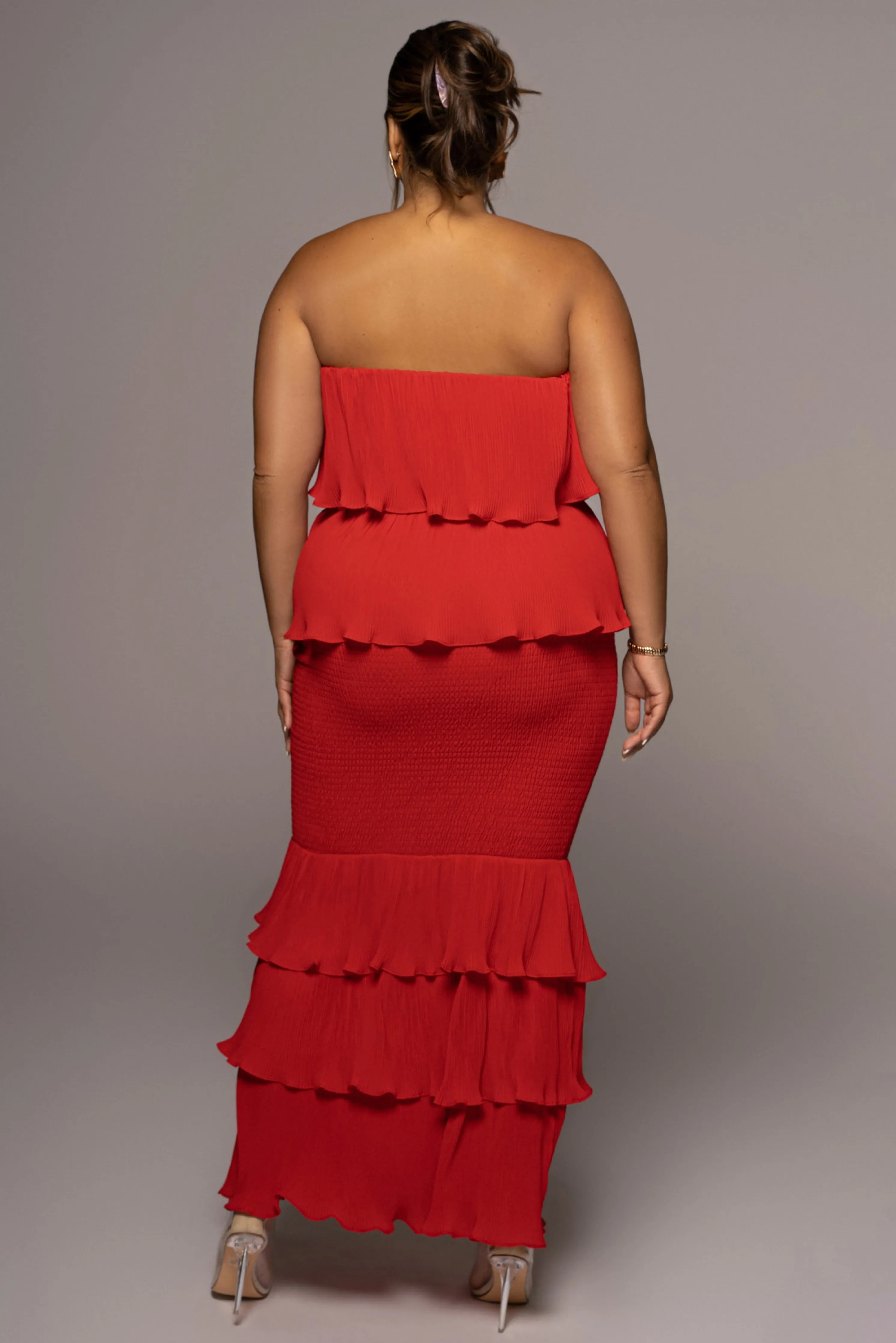 Red Casa Blanca Ruffle Dress