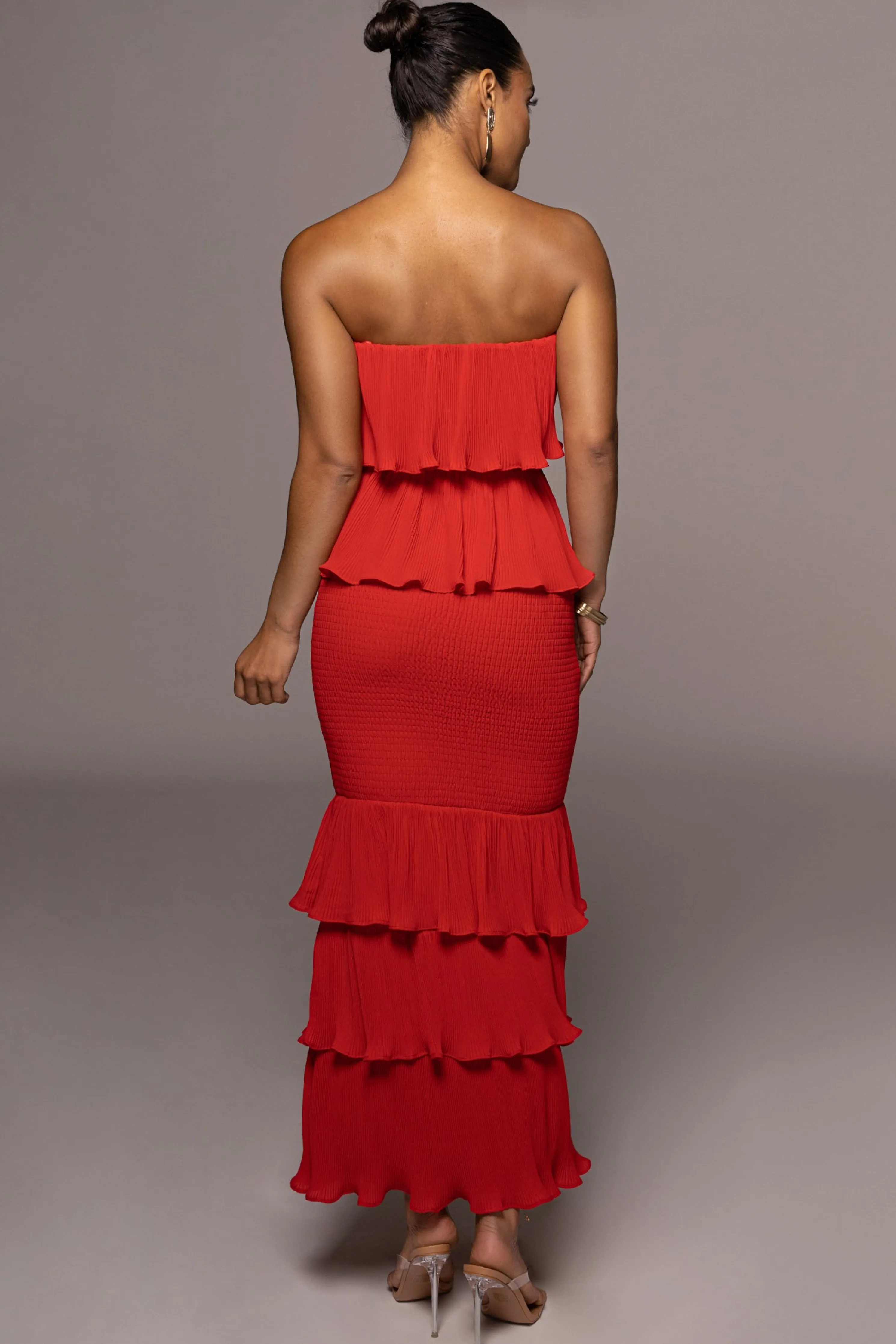 Red Casa Blanca Ruffle Dress