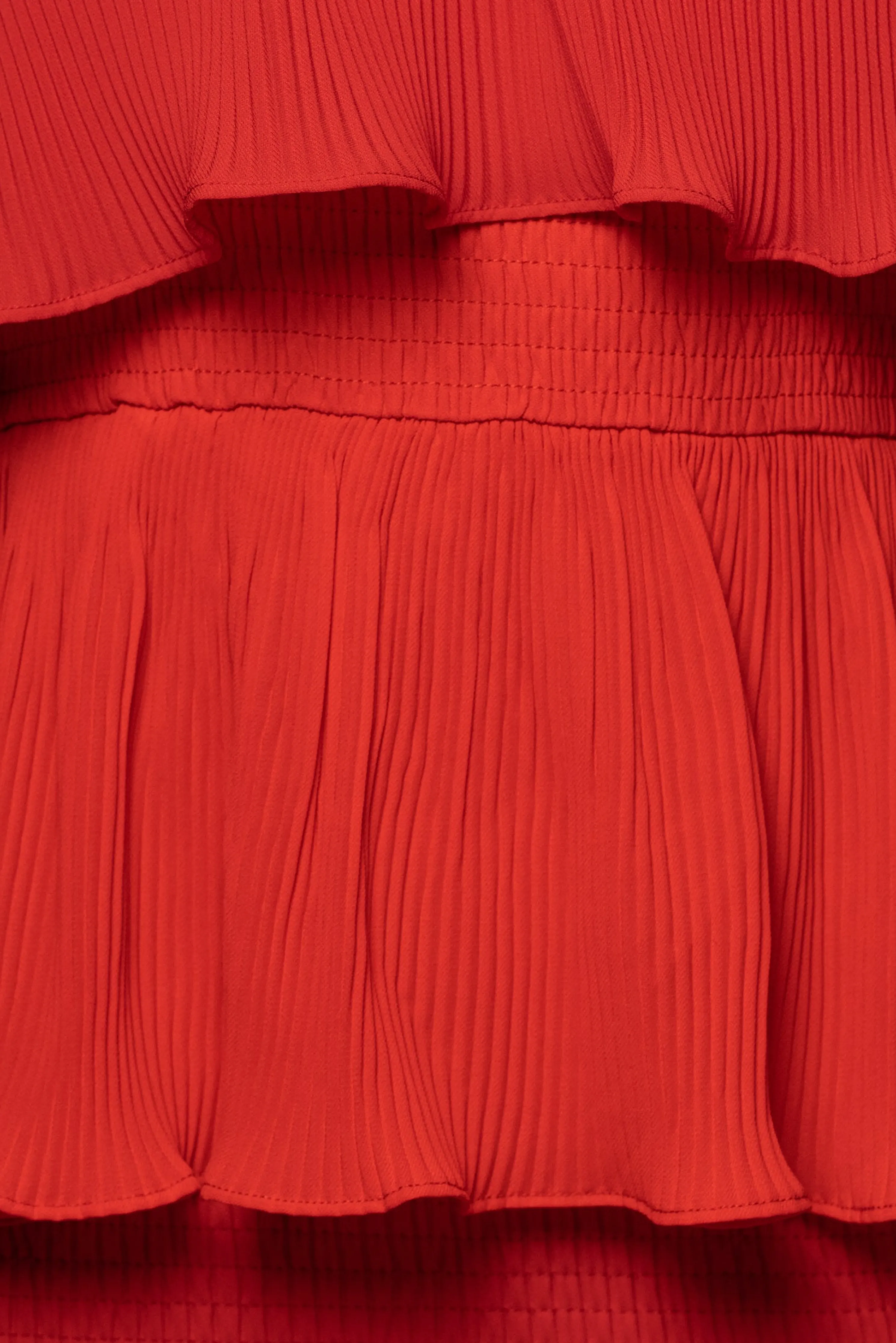 Red Casa Blanca Ruffle Dress