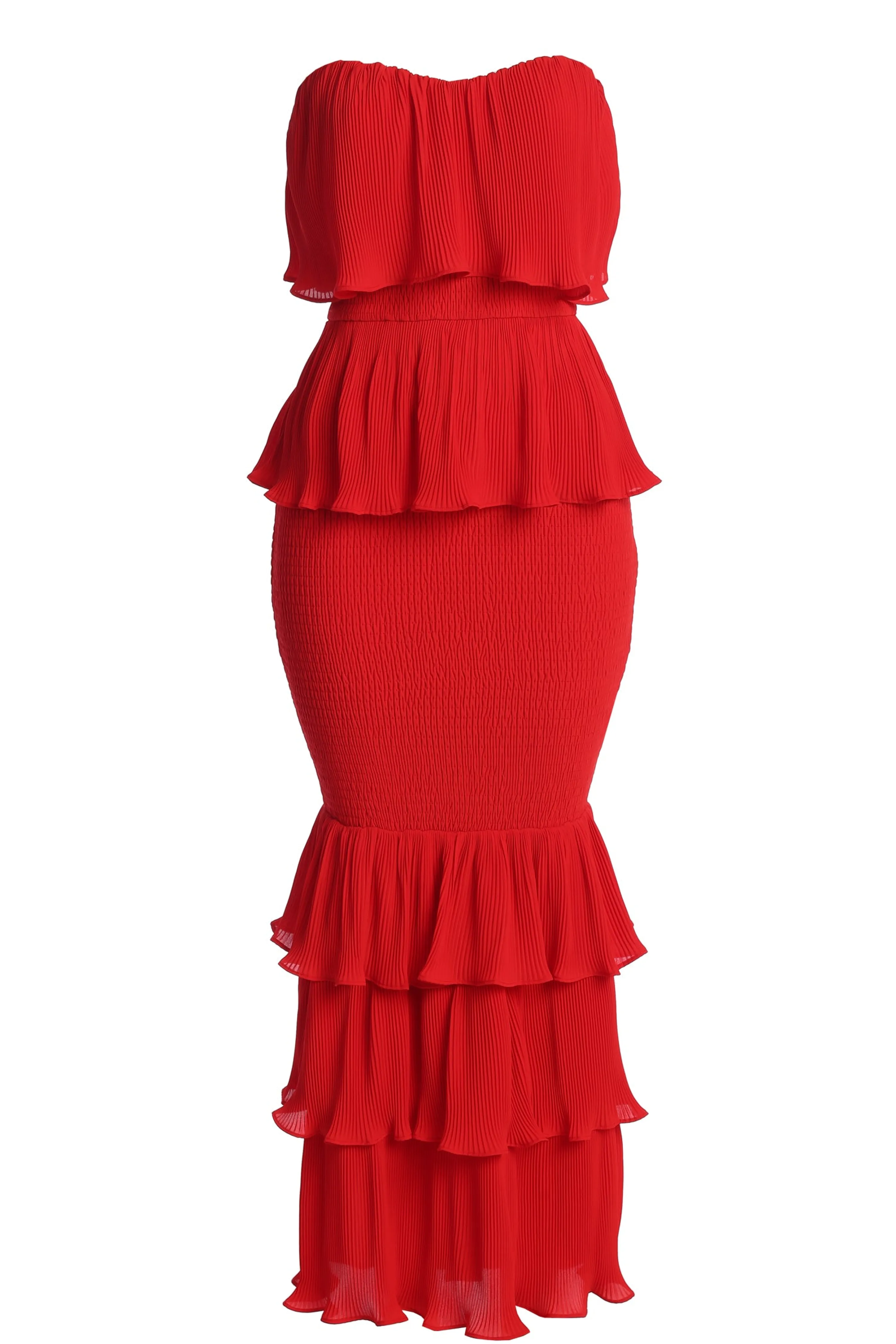 Red Casa Blanca Ruffle Dress
