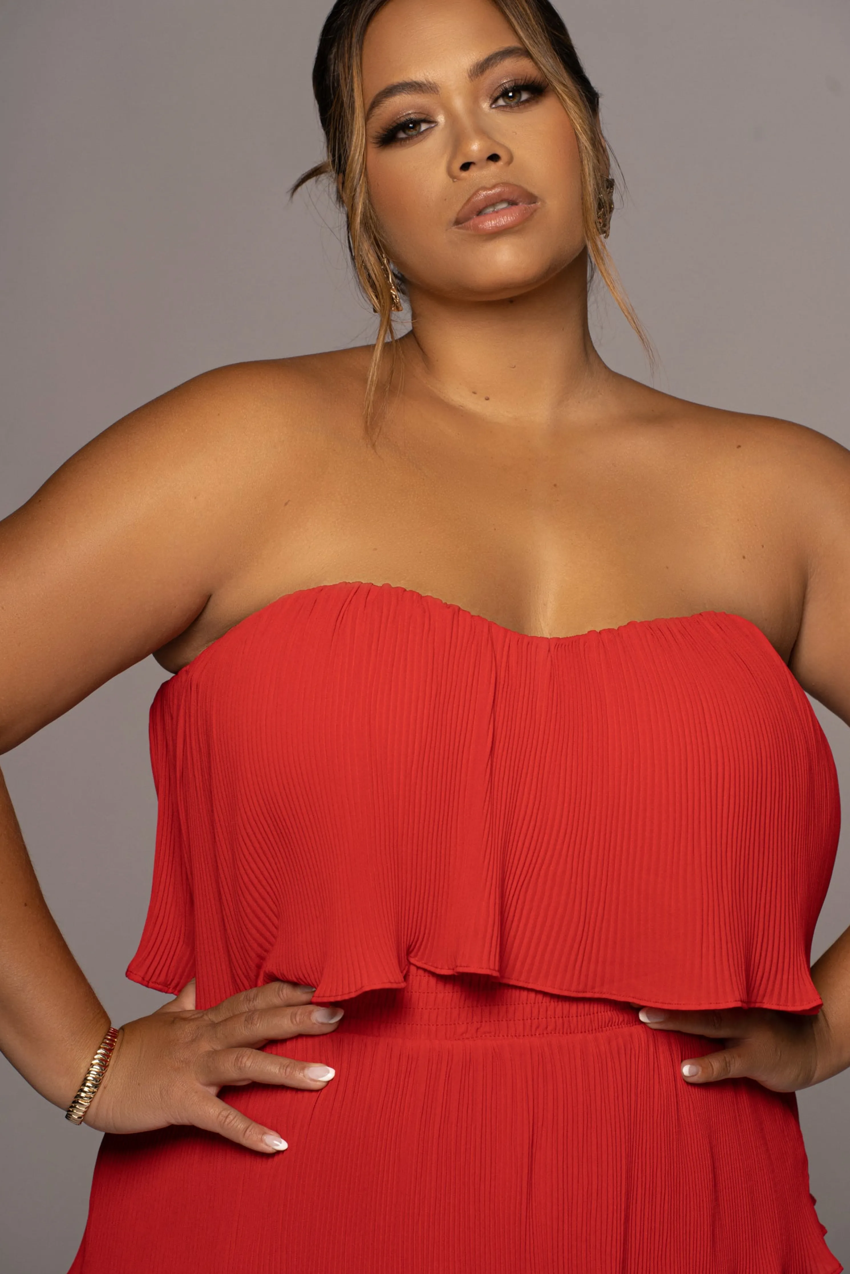 Red Casa Blanca Ruffle Dress