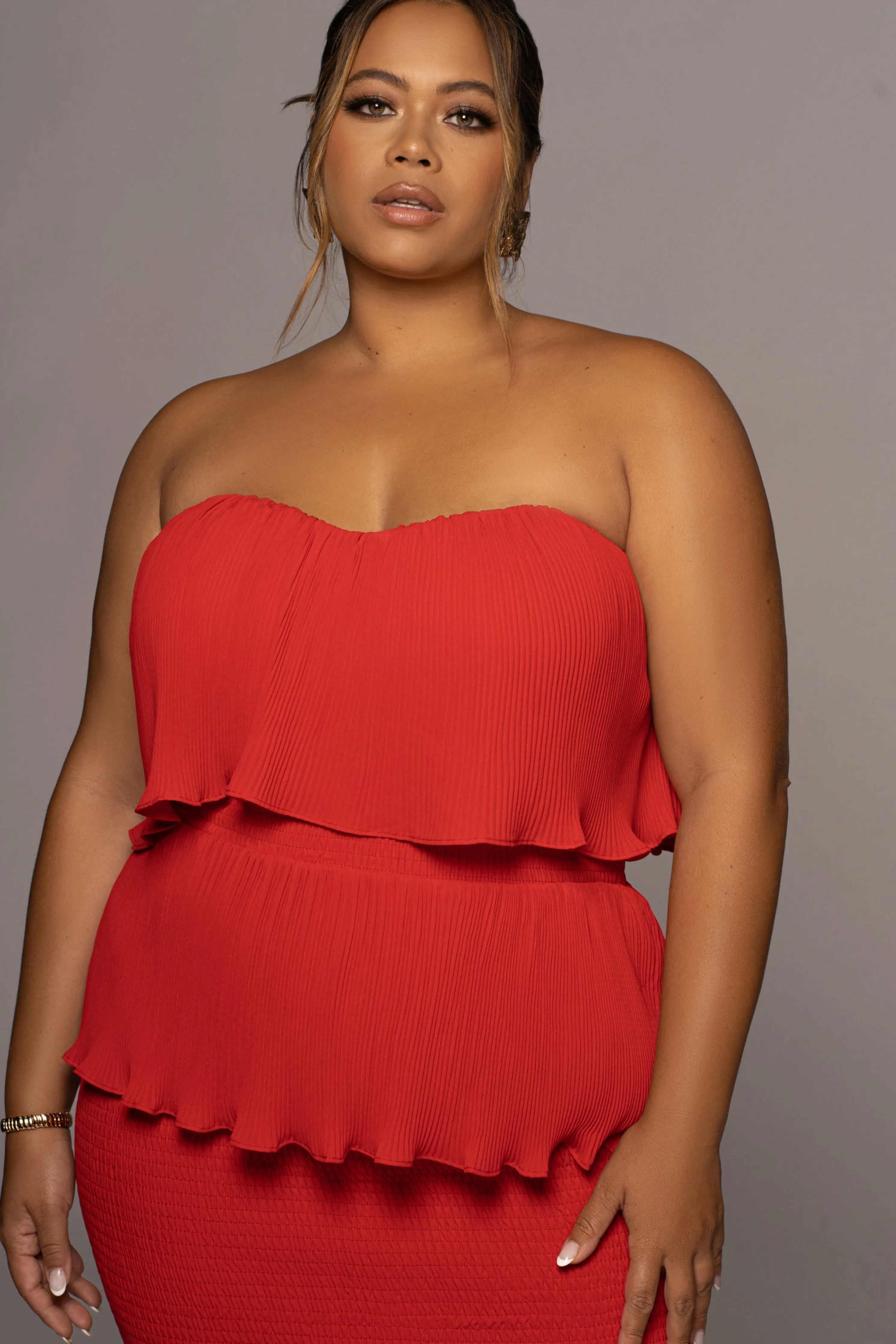 Red Casa Blanca Ruffle Dress