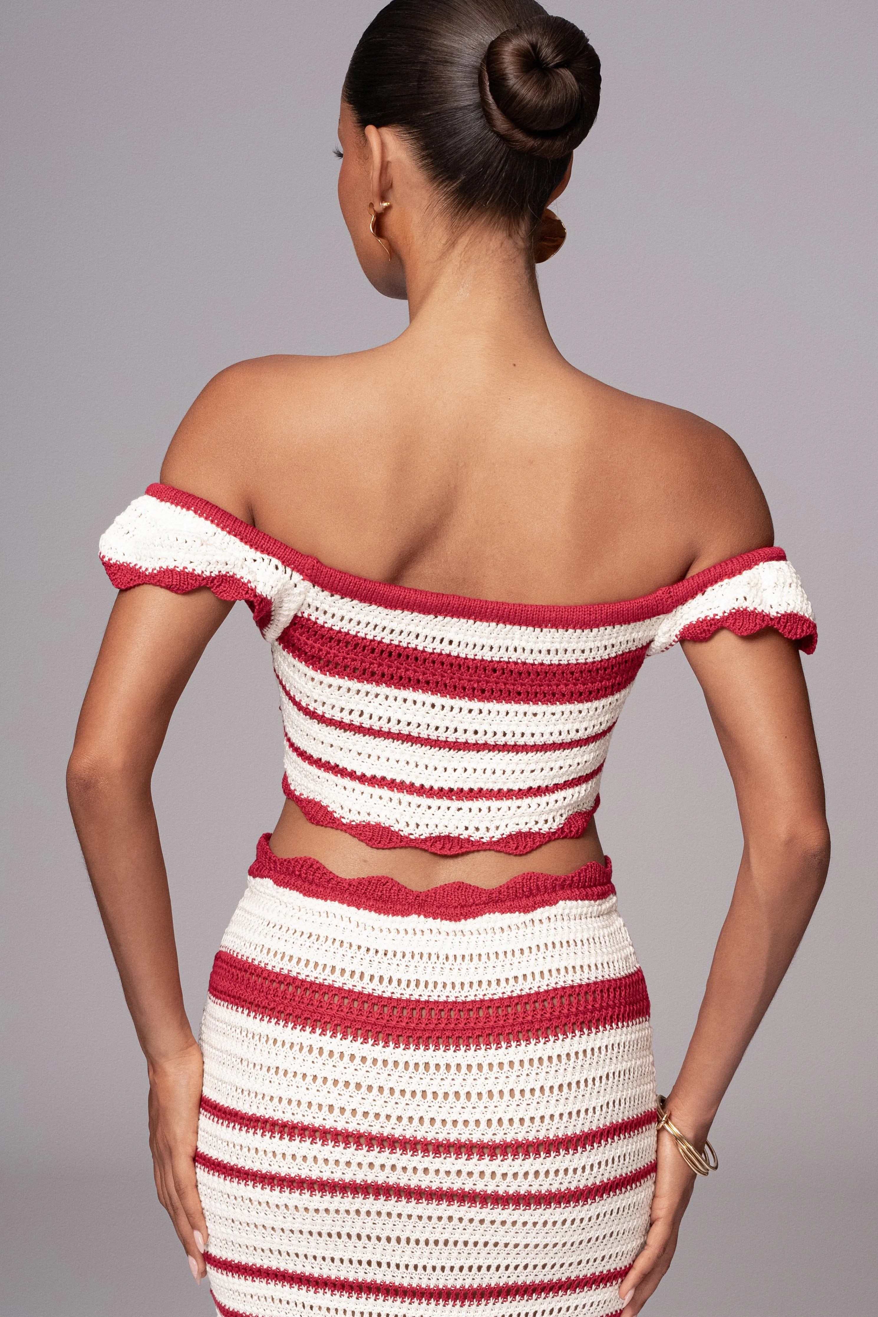 Red Corazon Ruffle Skirt Set