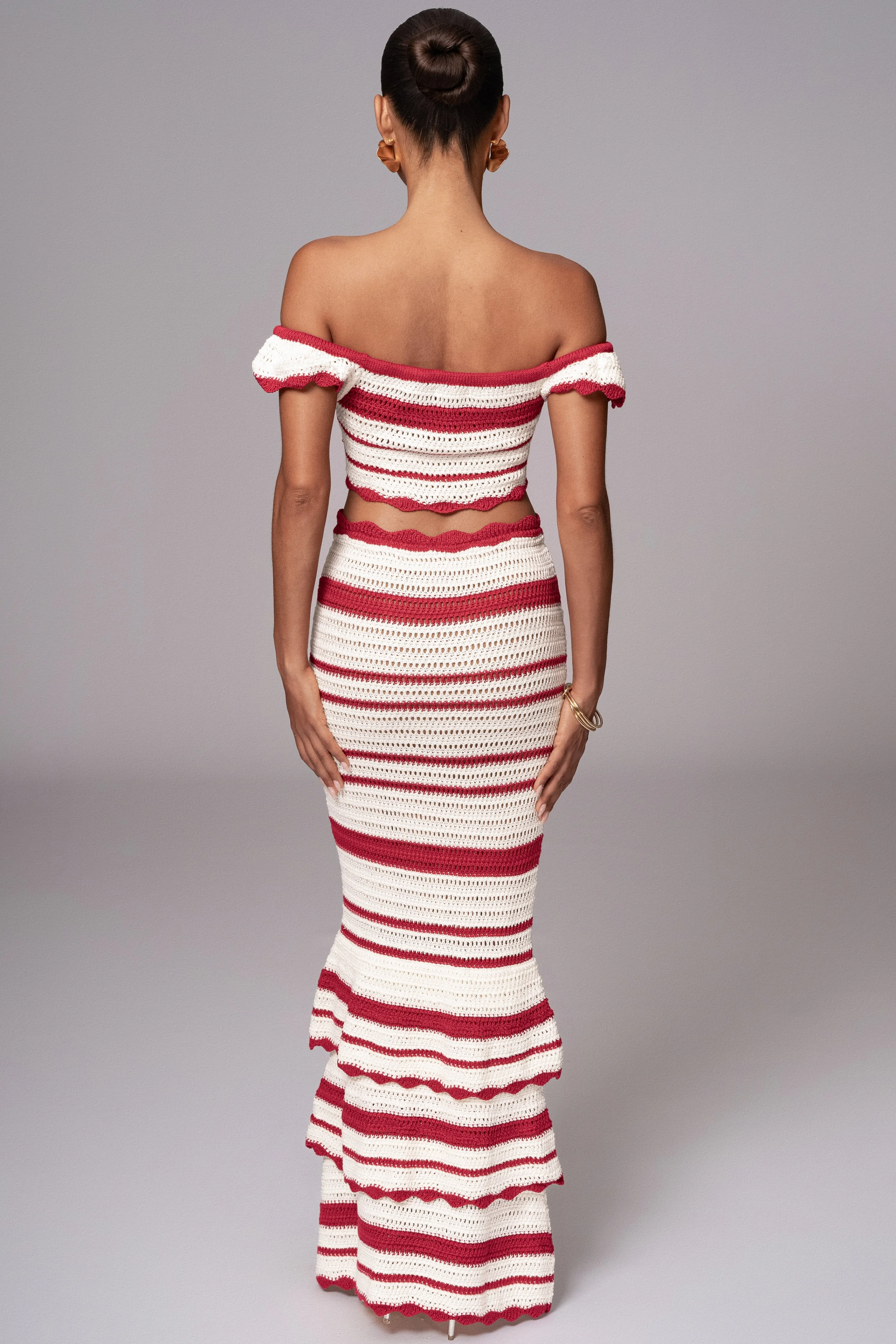 Red Corazon Ruffle Skirt Set