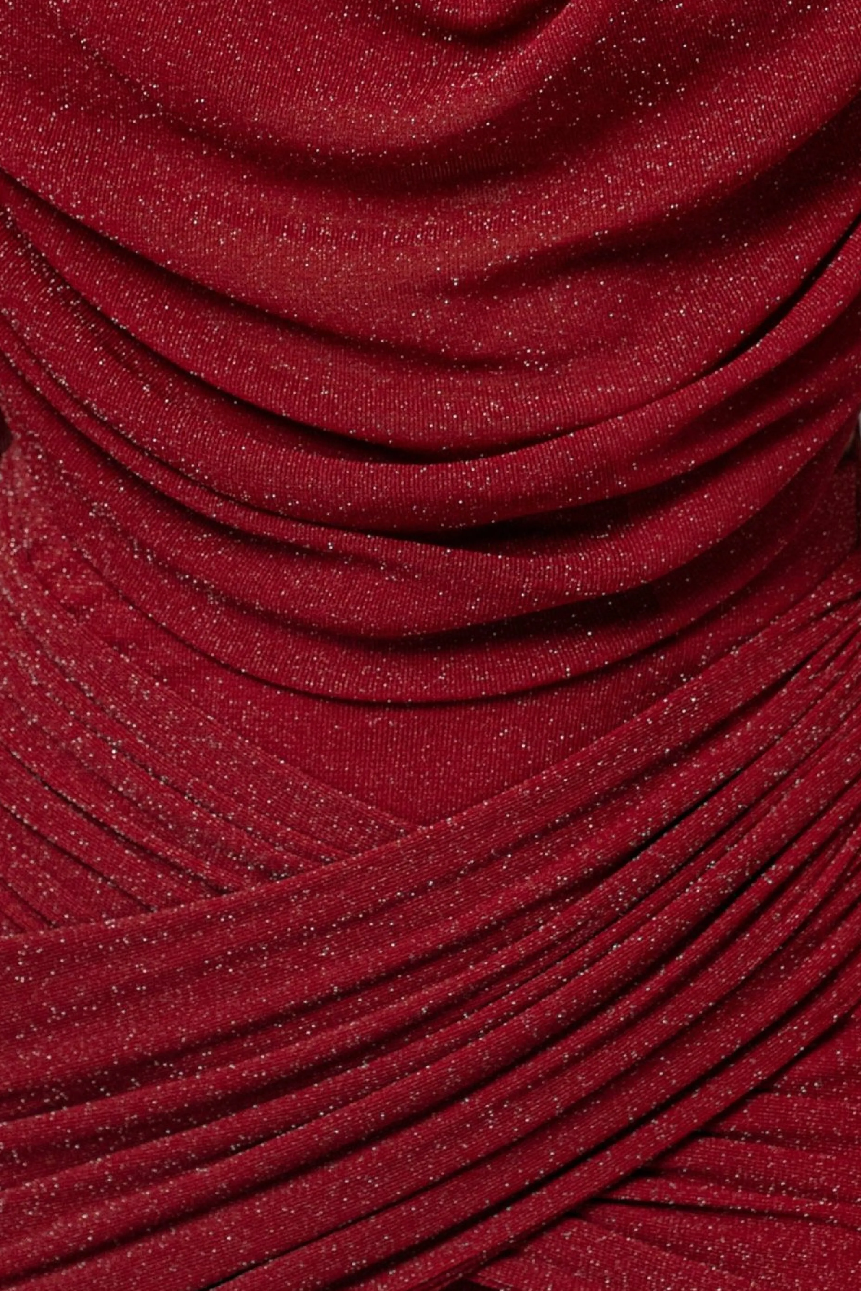 Red Divine Drape Skirt Set