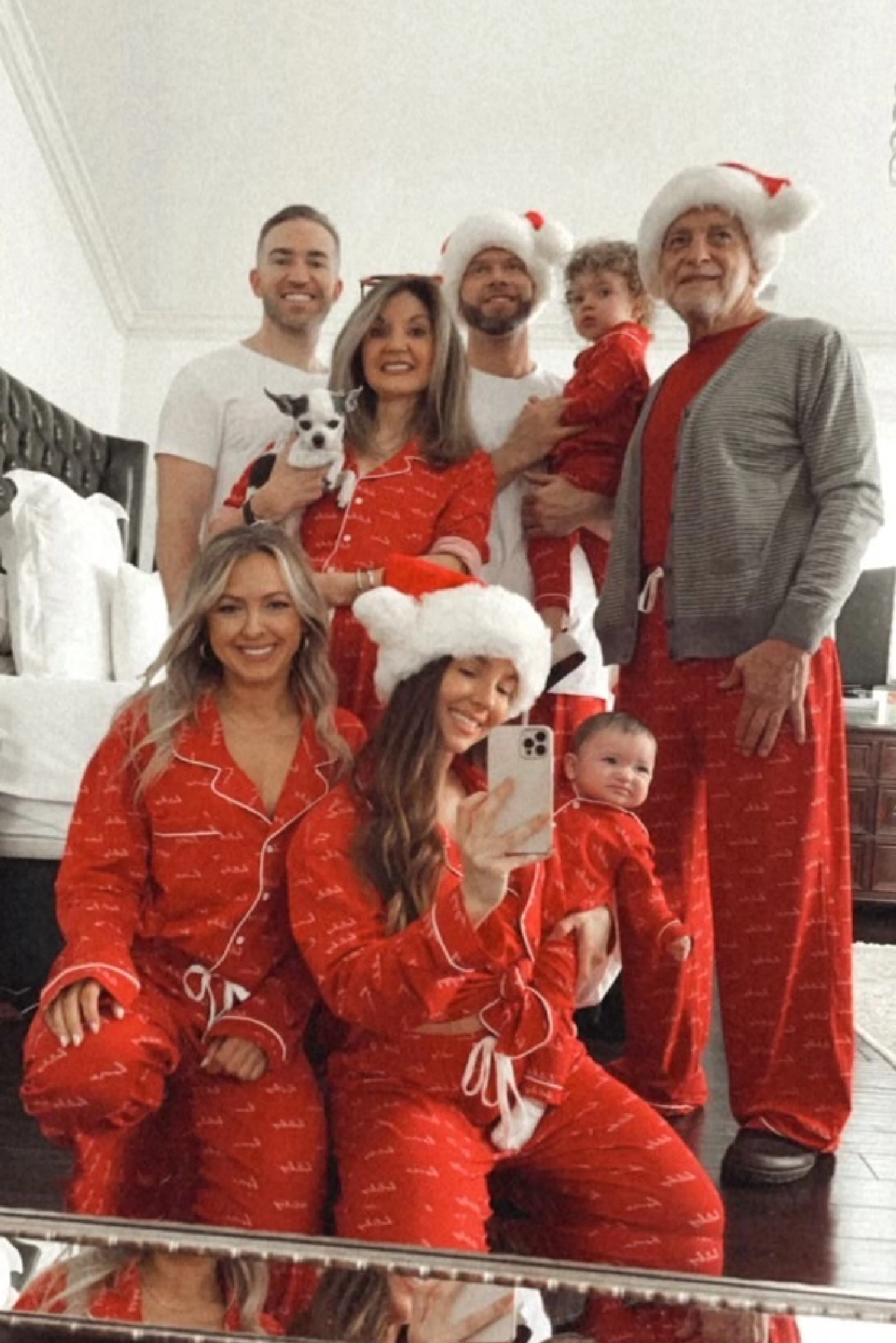 Red Home For The Holidays Adult Pajama Set