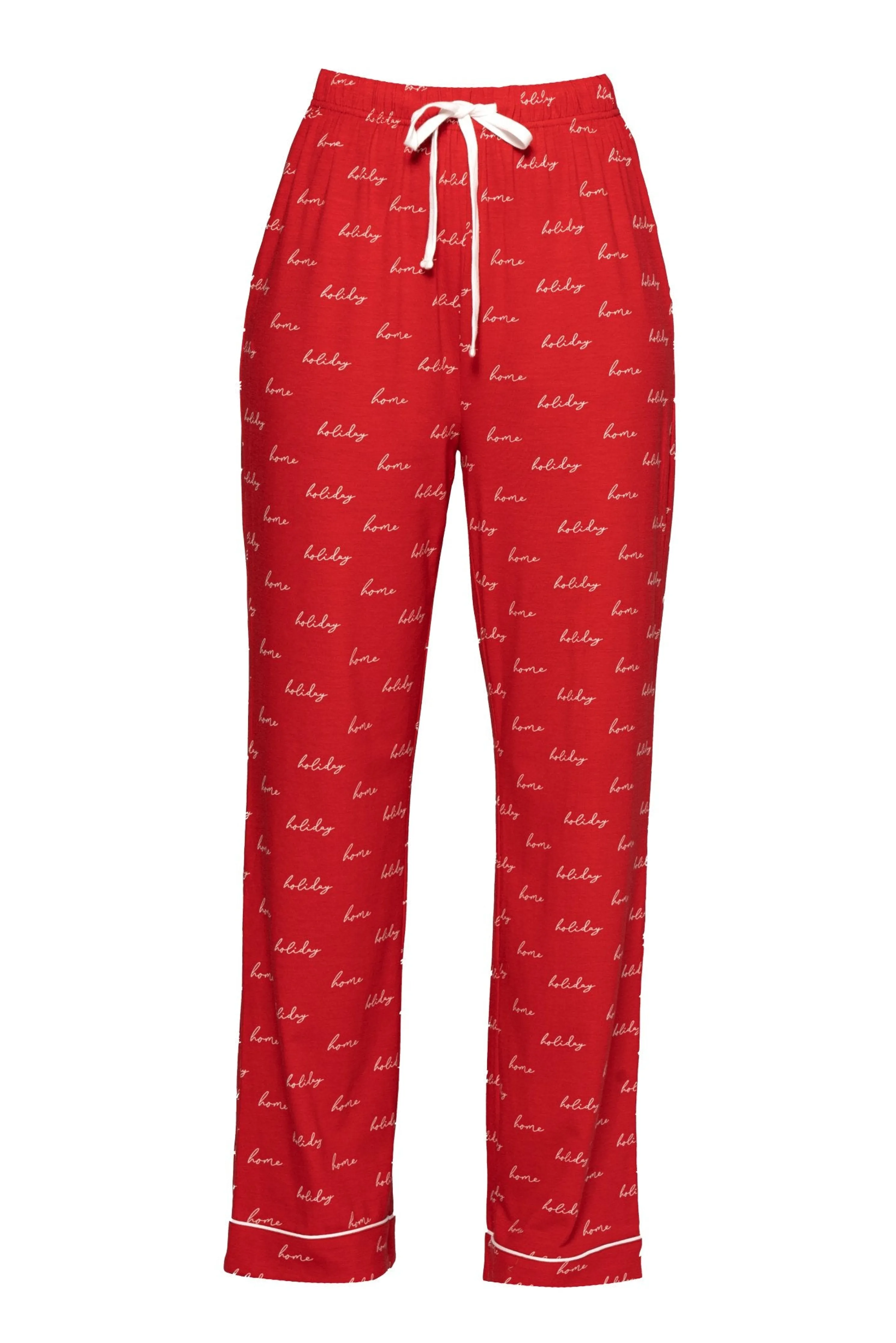 Red Home For The Holidays Adult Pajama Set