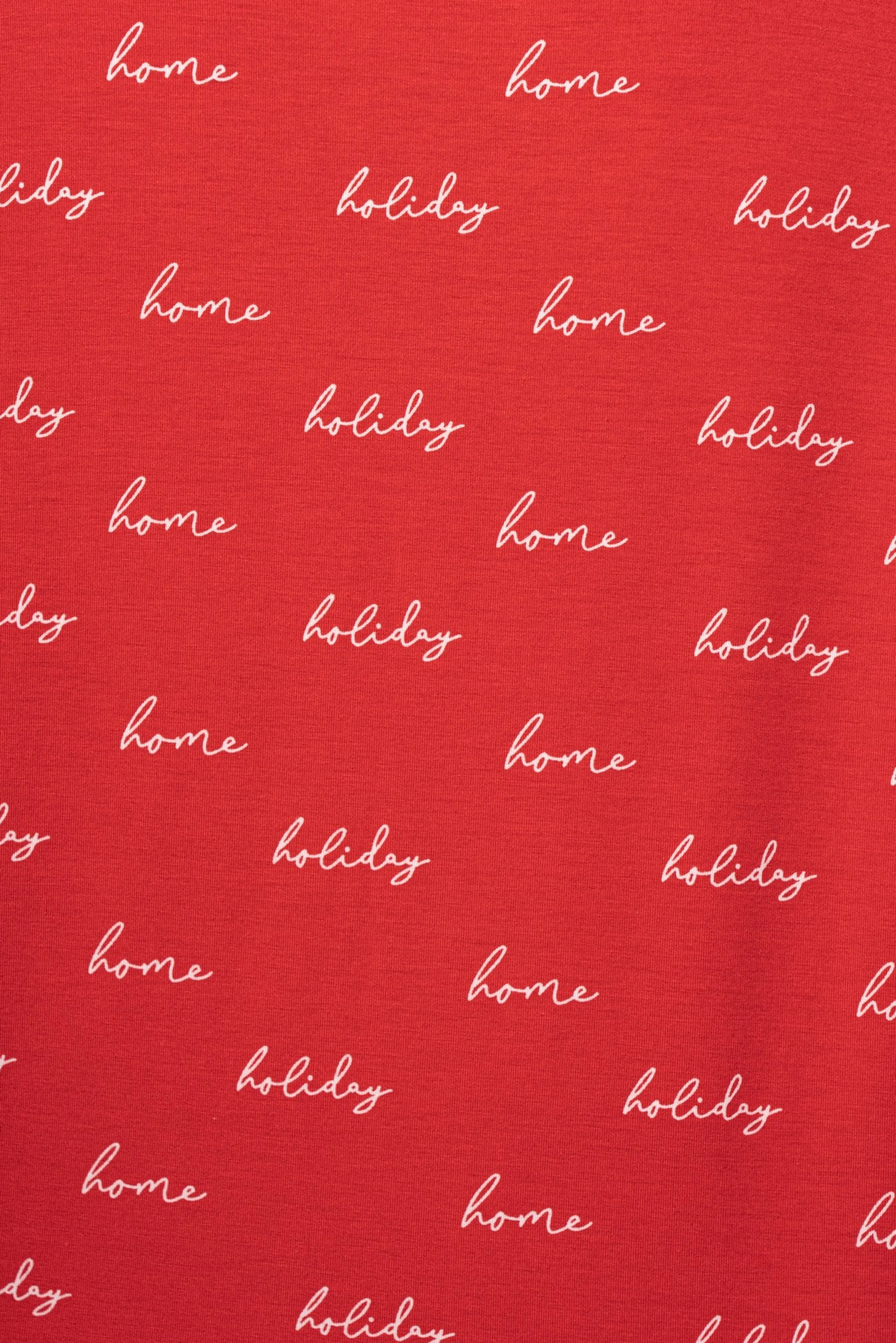 Red Home For The Holidays Adult Pajama Set