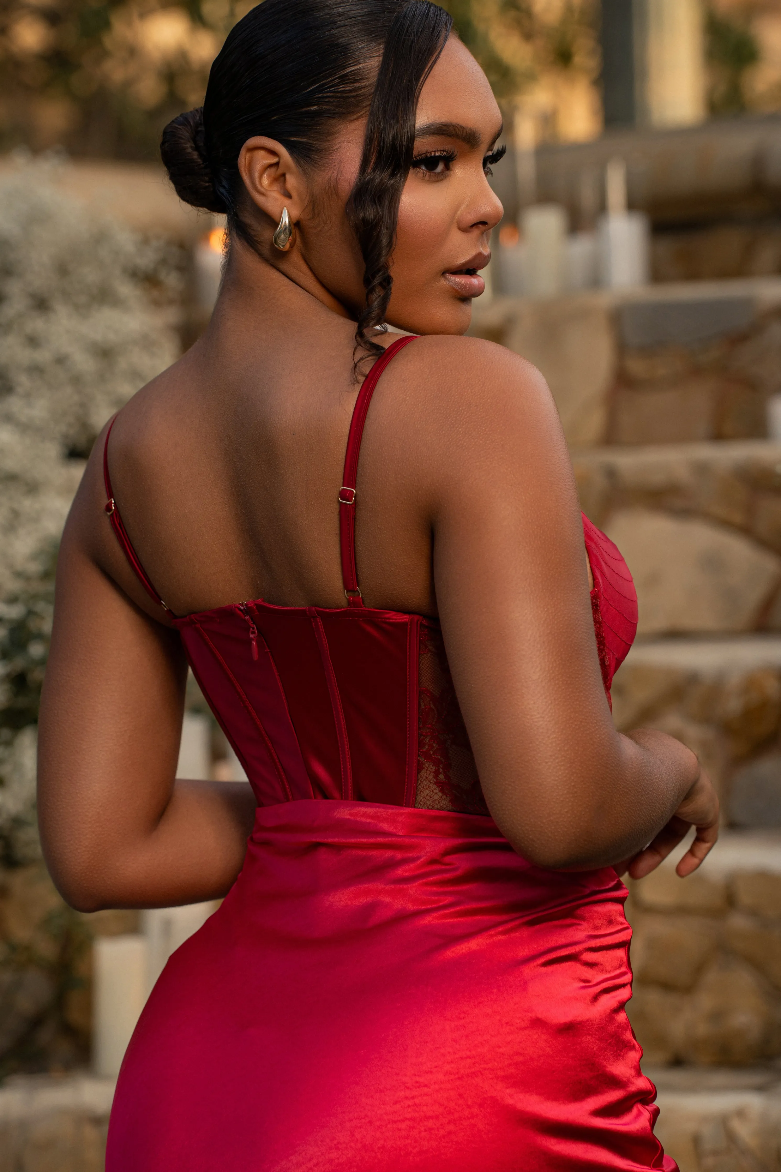 Red Incomparable Lace Bodysuit