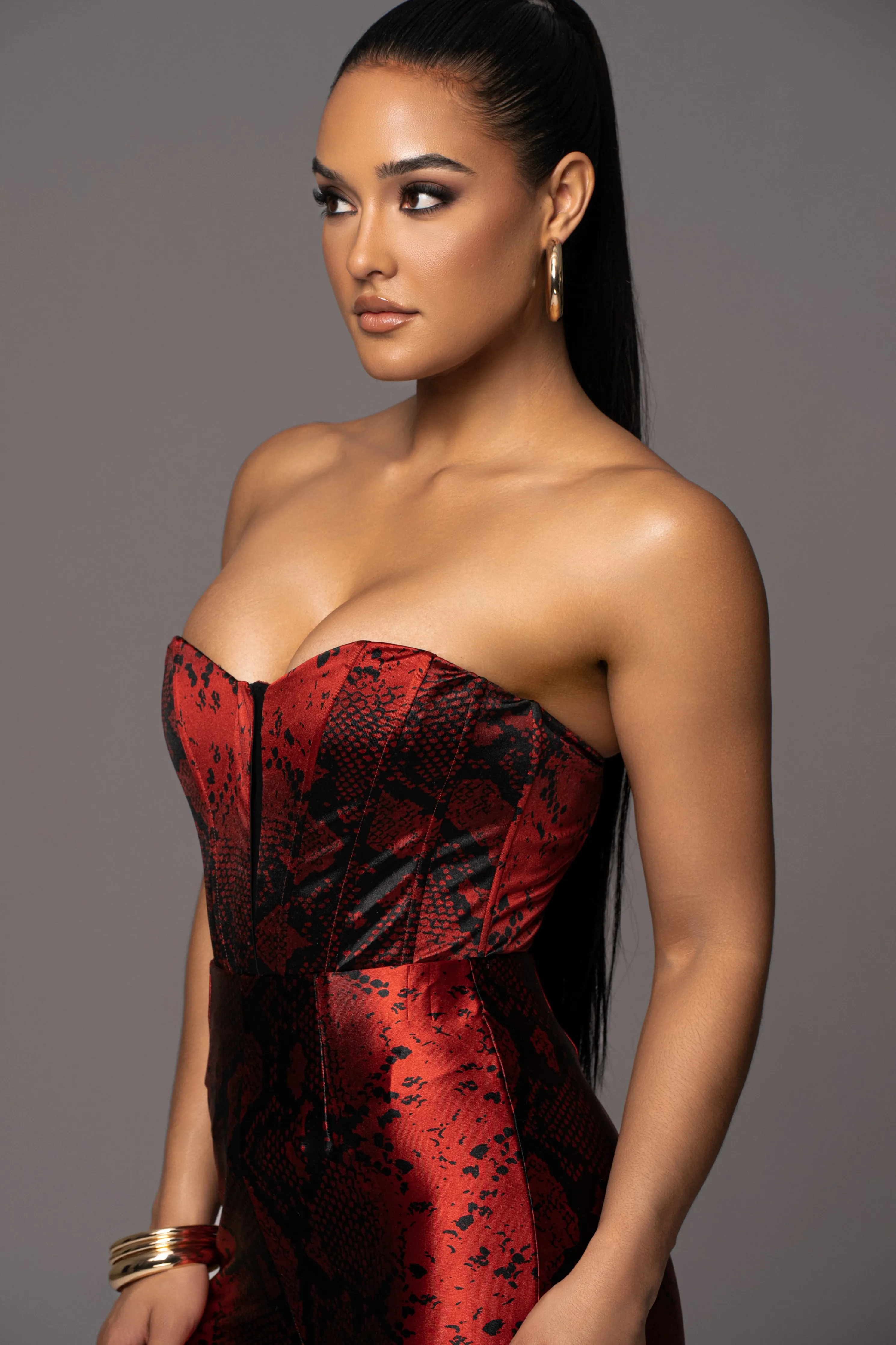 Red Stay the Night Corset